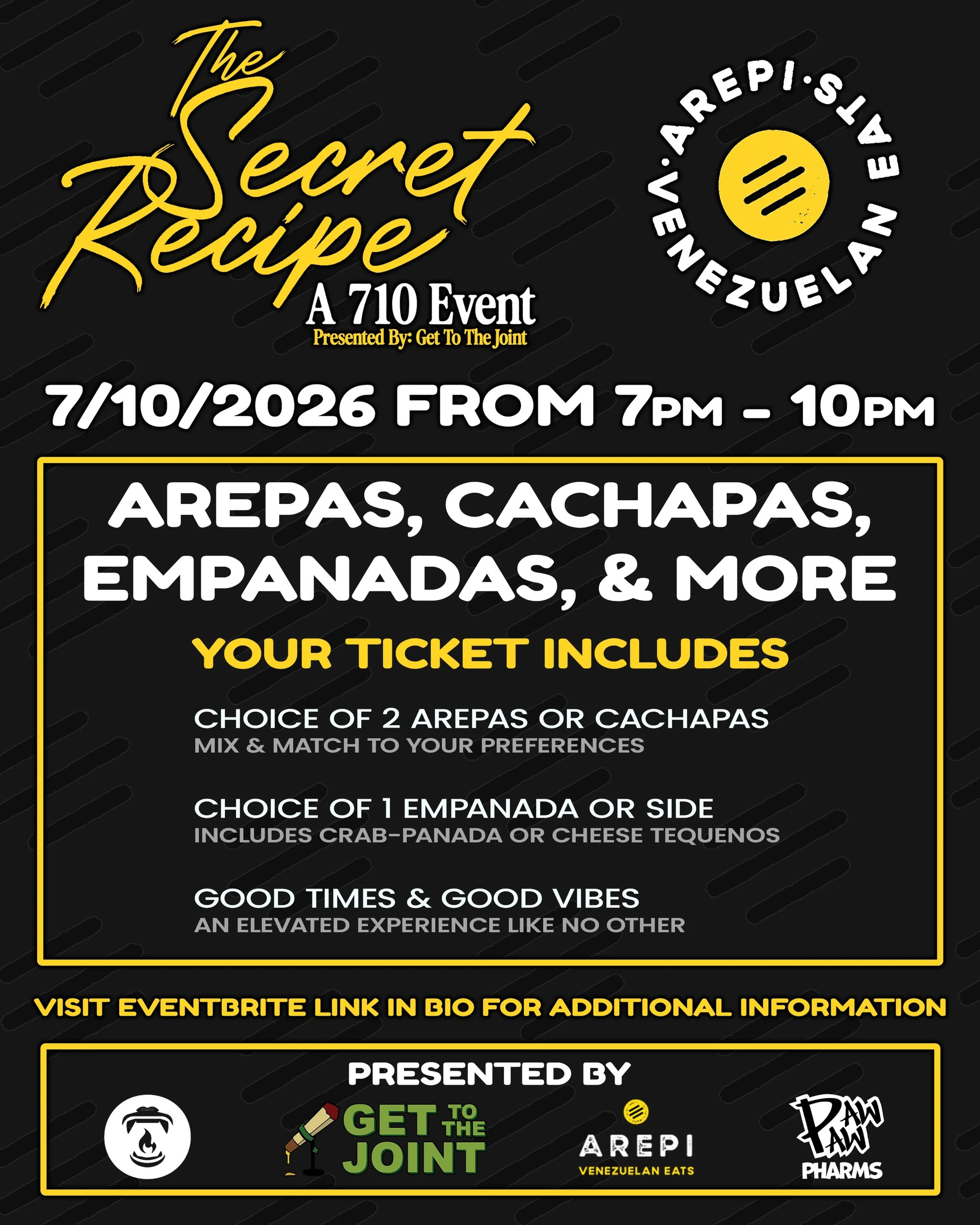SURPRISE! We&rsquo;ve got a special event for y&rsquo;all this 710!
Grab a ticket, link in bio, and come hang with at @eatarepi for some good food, good vibes, and good times. Tickets are super limited so act fast! 

There&rsquo;s an exclusive discou