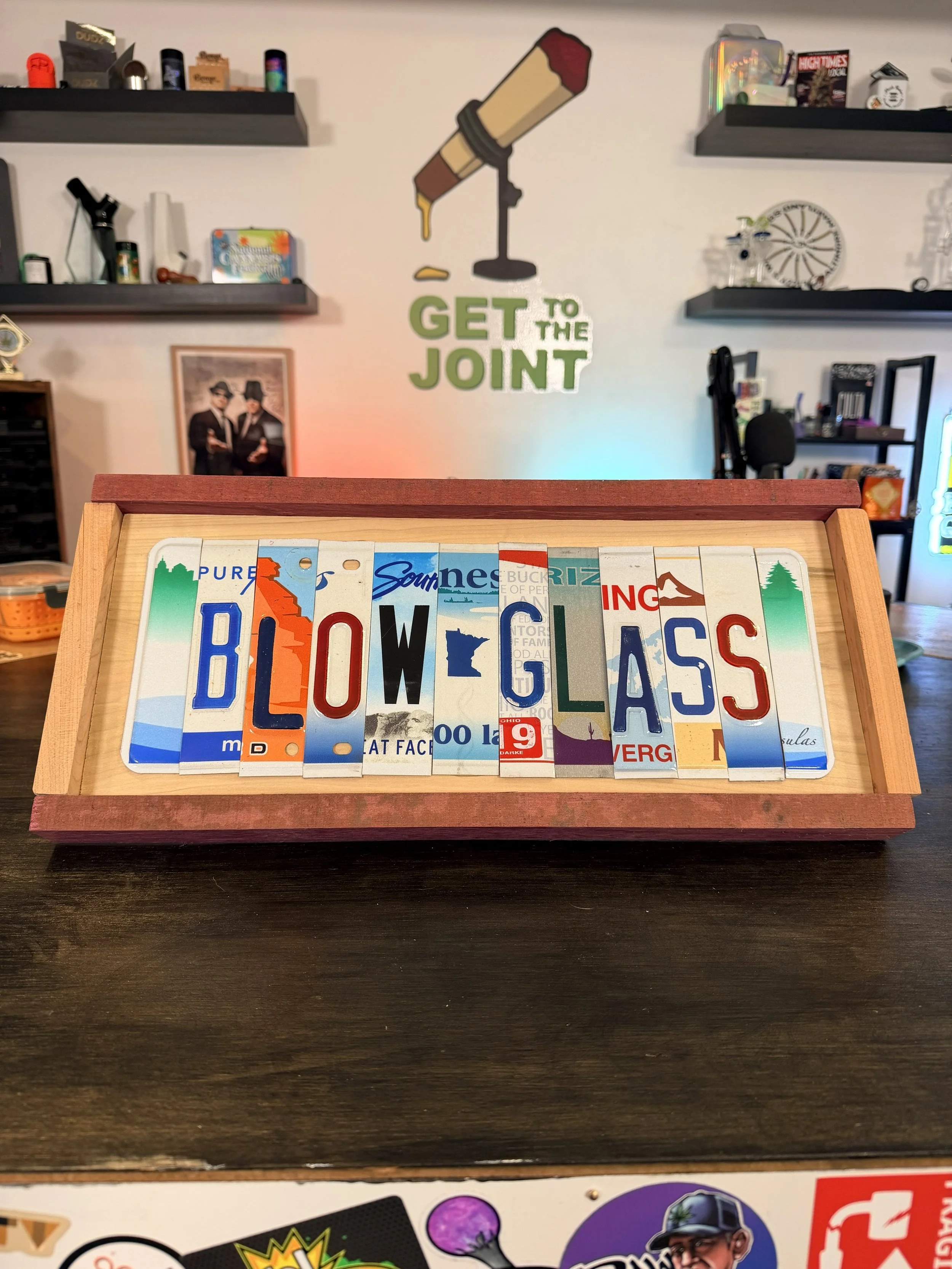 Blow Glass - License Plate Art