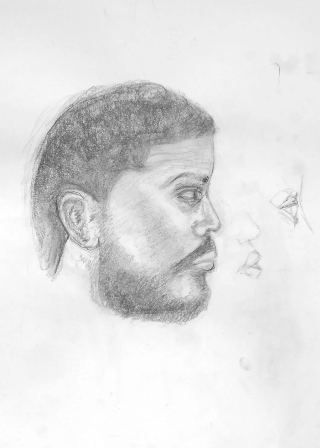Portrait, 2019, charcoal on paper