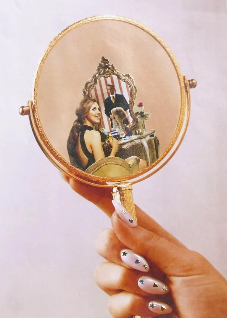 Mirror Collage, 2026, mixed media