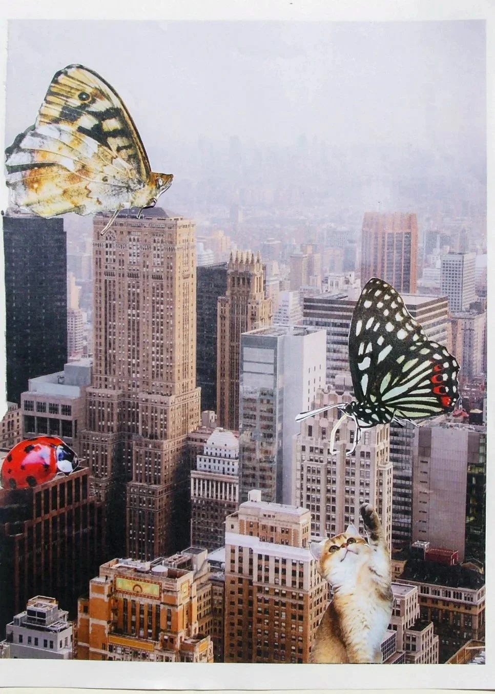 City Collage, 2026, 8x11 mixed media