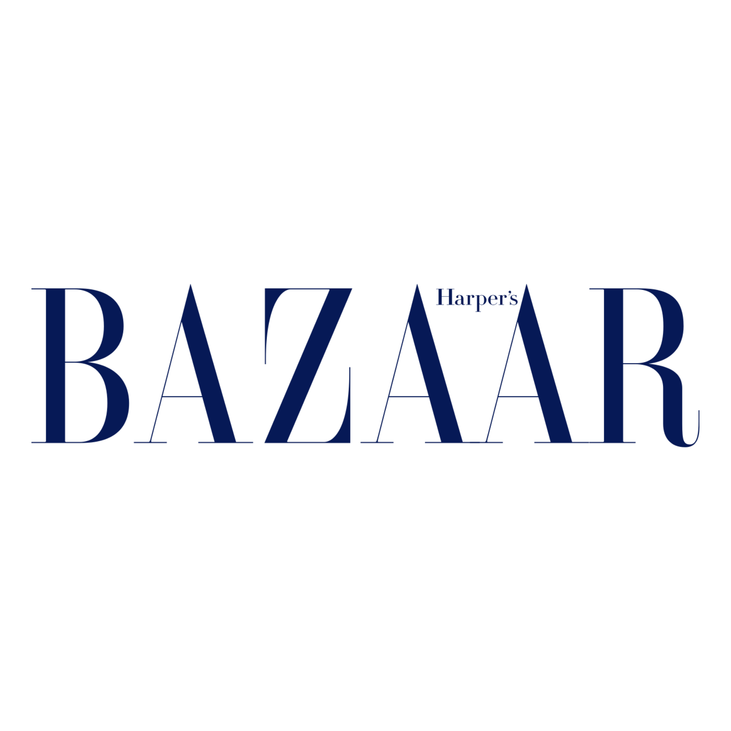 The cover of Harper's Bazaar magazine with the title in large blue letters and a quote in smaller text that reads 'Fashion is about dressing according to what's fashionable. Style is more about being yourself.'