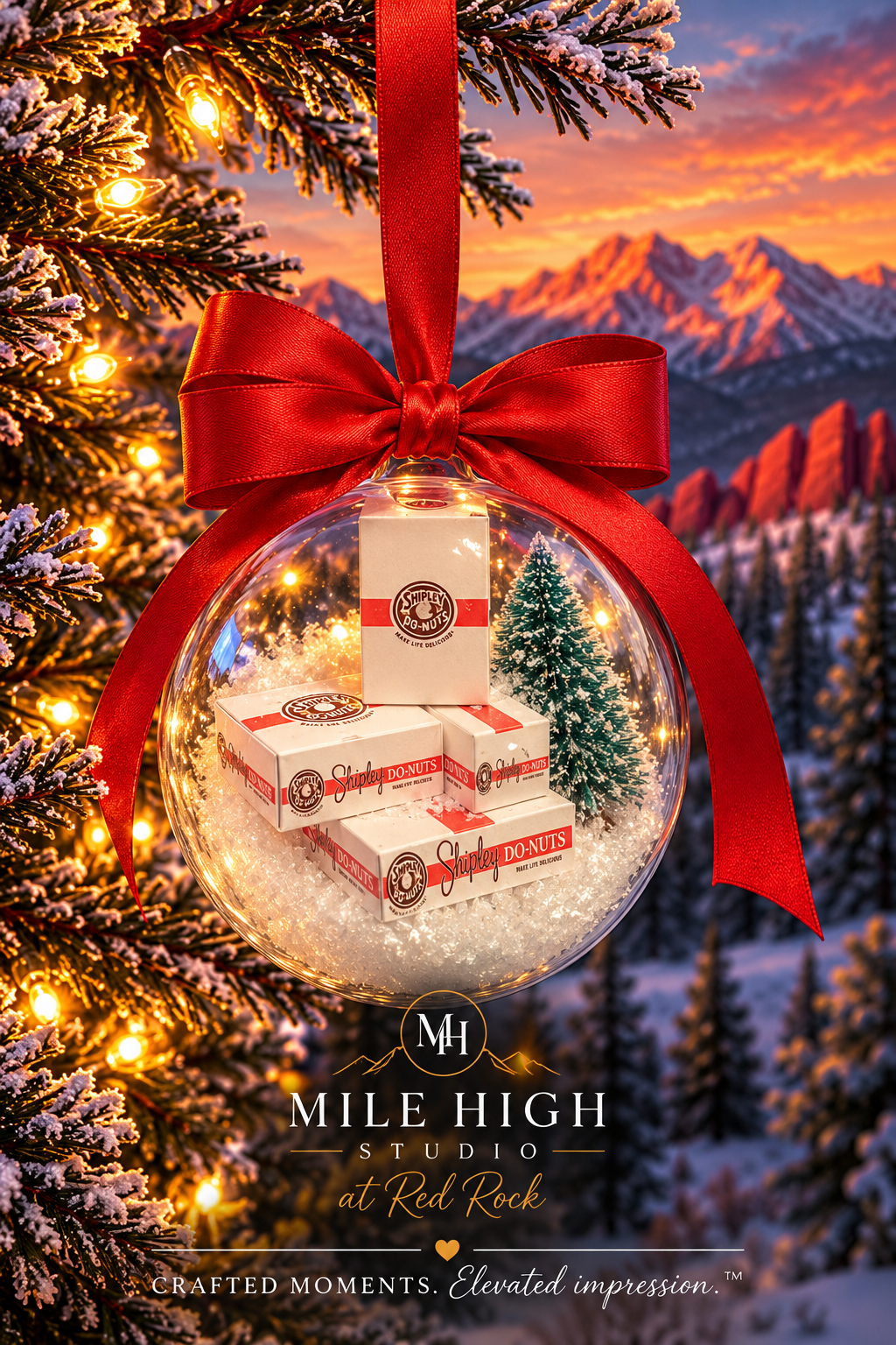 Shipley Do-Nuts Inspired Christmas Ornament