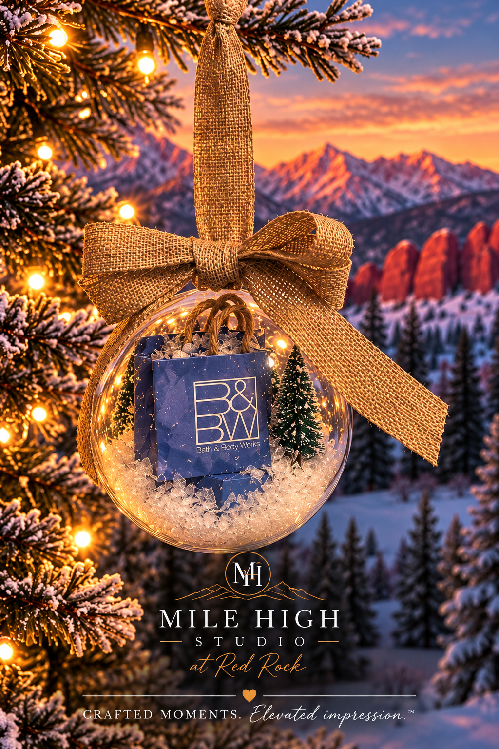 Limited Edition Burlap - Bath & Body Works Inspired Ornament