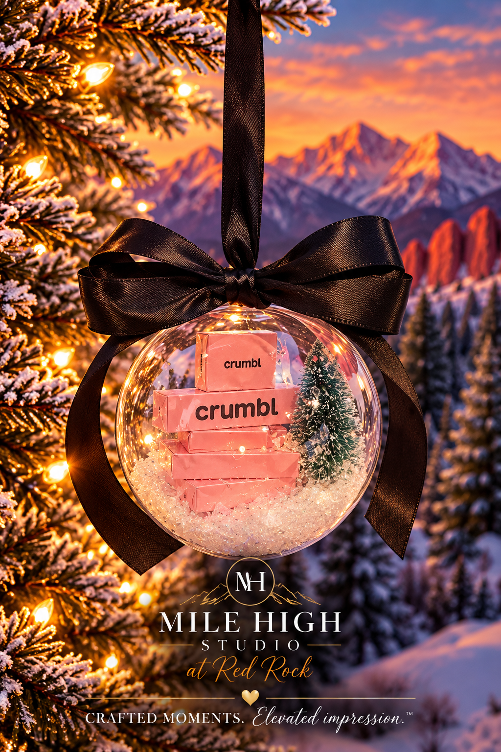 Crumbl-Inspired Christmas Ornament 🍪🎄