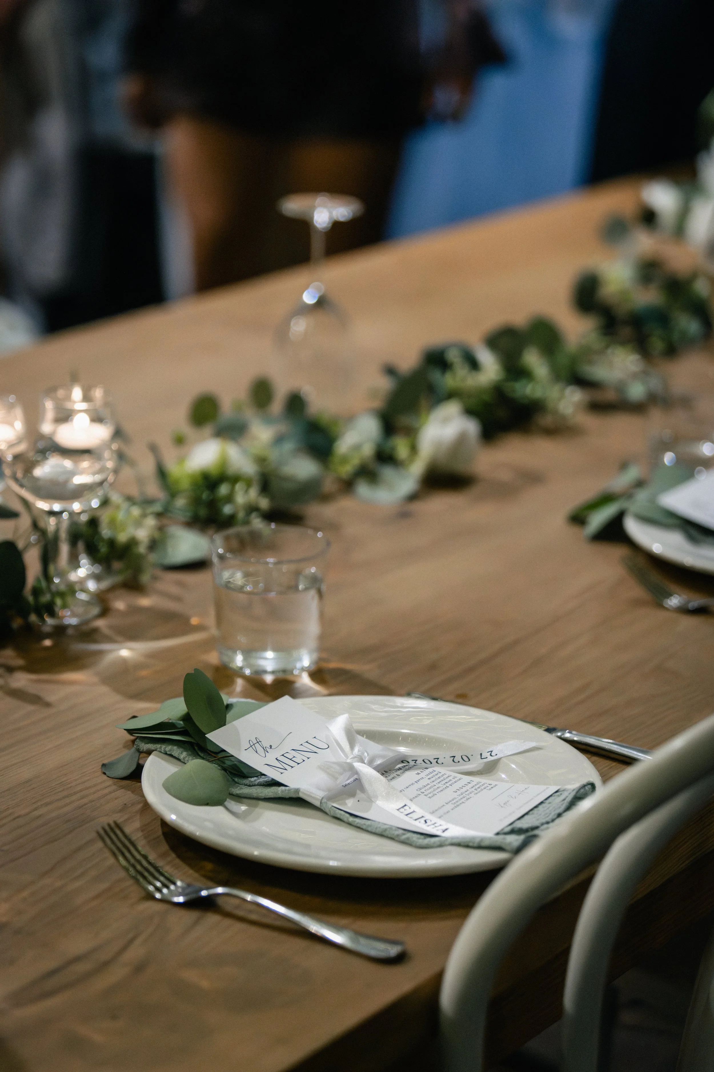 Sage Green Rustic Table Wedding Style Eucalyptus Ribbon