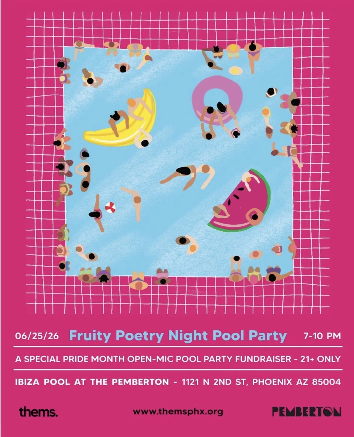 Thems Fruity Poetry Pride Pool Party