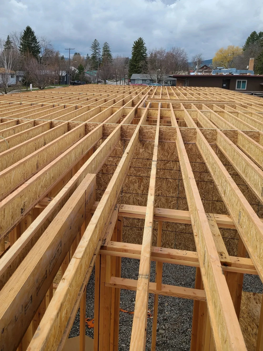 Floor joists laid out