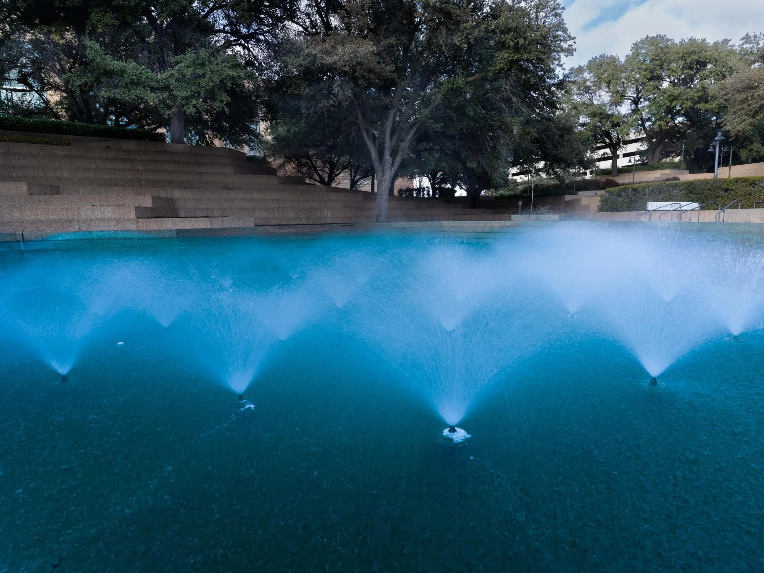 An aerated pool at the Fort Worth Water Park located downtown.