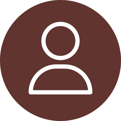 Default user icon with a brown background and a white outline of a person.