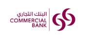 Commercial Bank logo with stylized 'S' symbol and text in English and Arabic