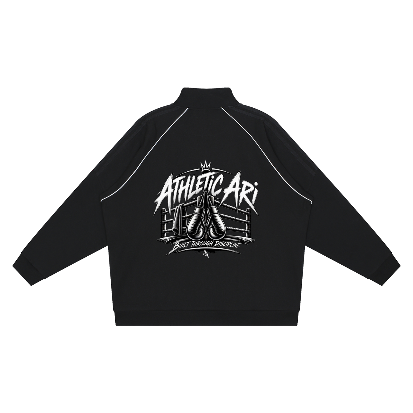 Reflection Striped Raglan Sleeve  Jacket