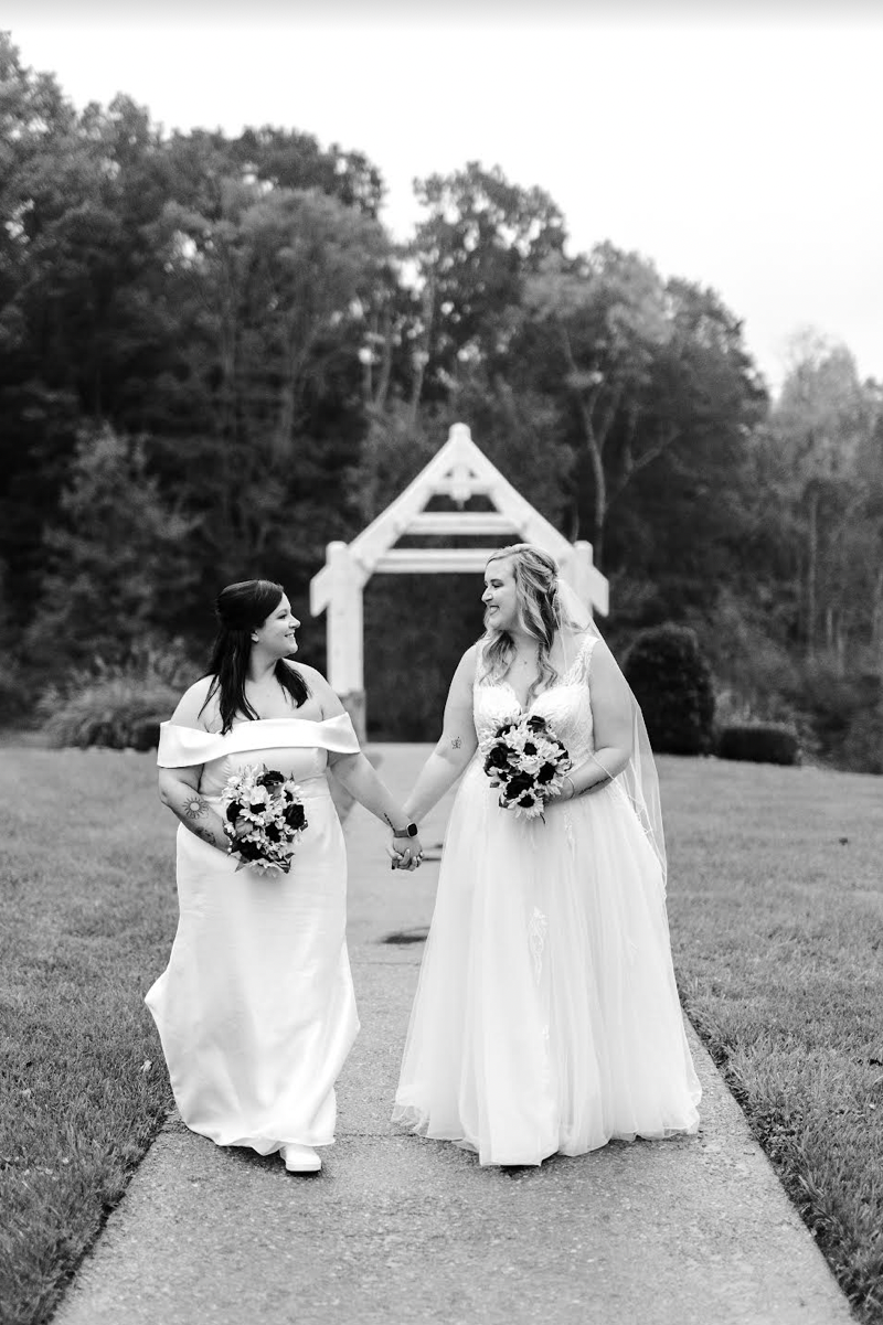 Danielle and Kristen bridal portraits after storm at Ramble Creek East Tennessee