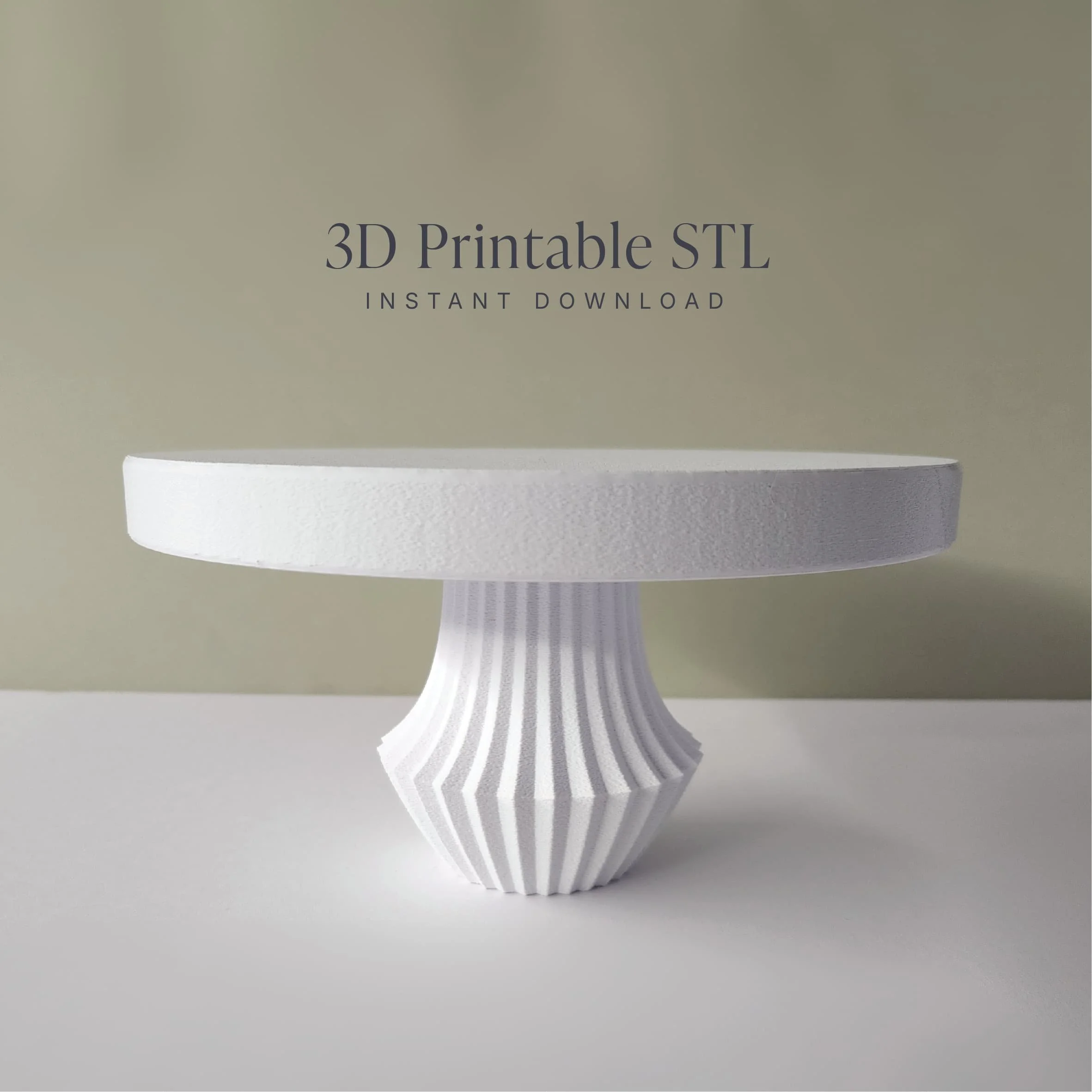 Facet Design Cake Stand - 3D Printable STL