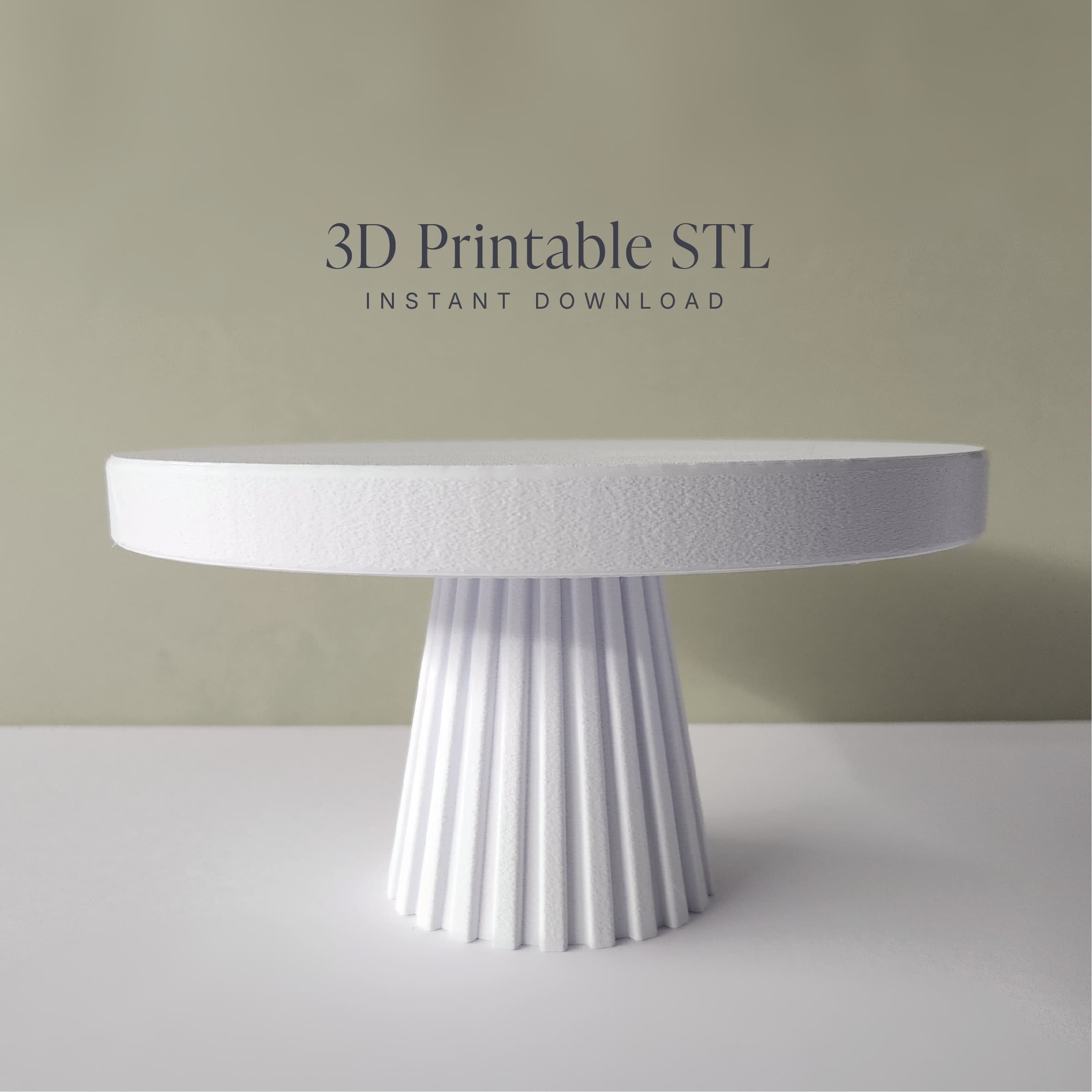 Flute Design Cake Stand - 3D Printable STL