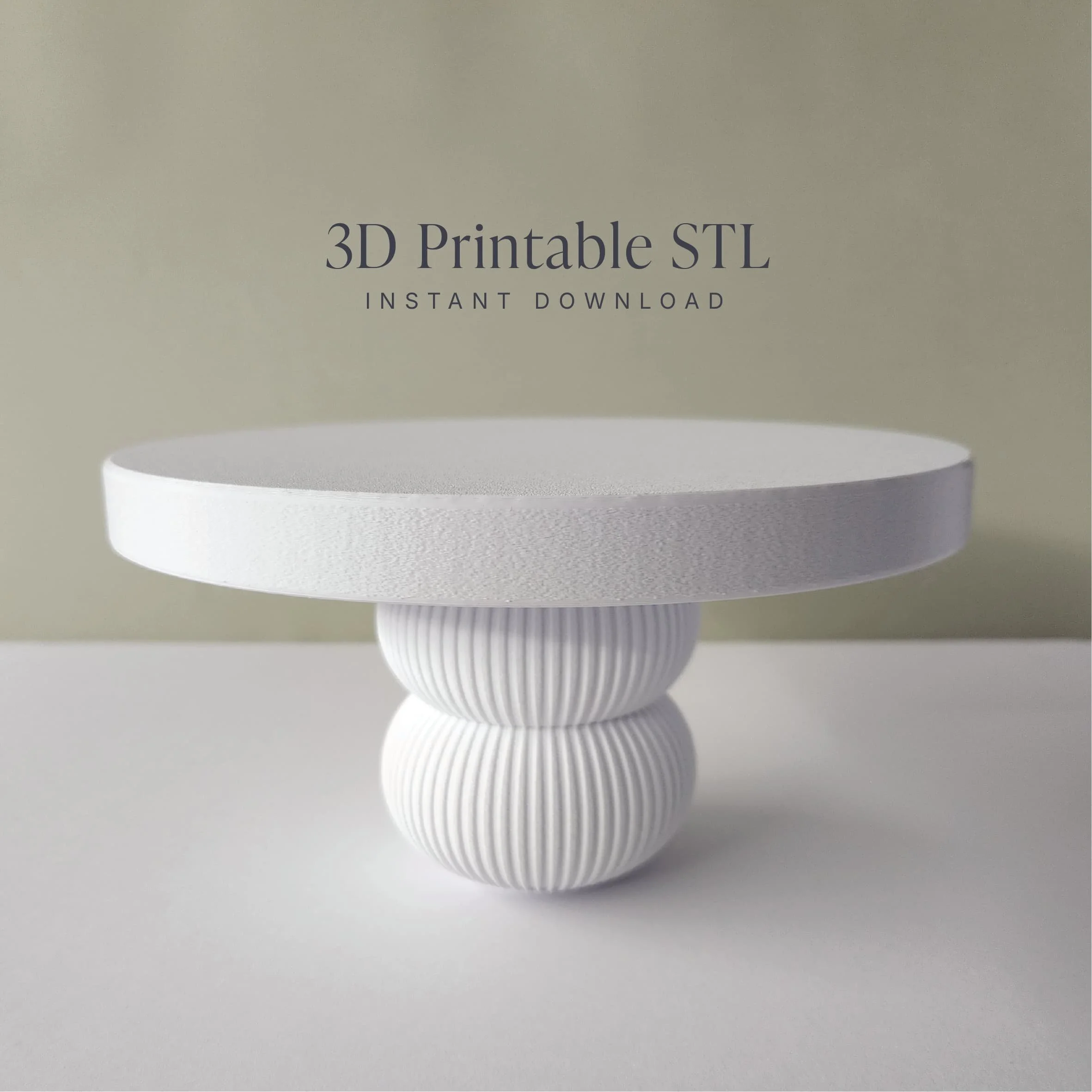 Ripple Design Cake Stand - 3D Printable STL