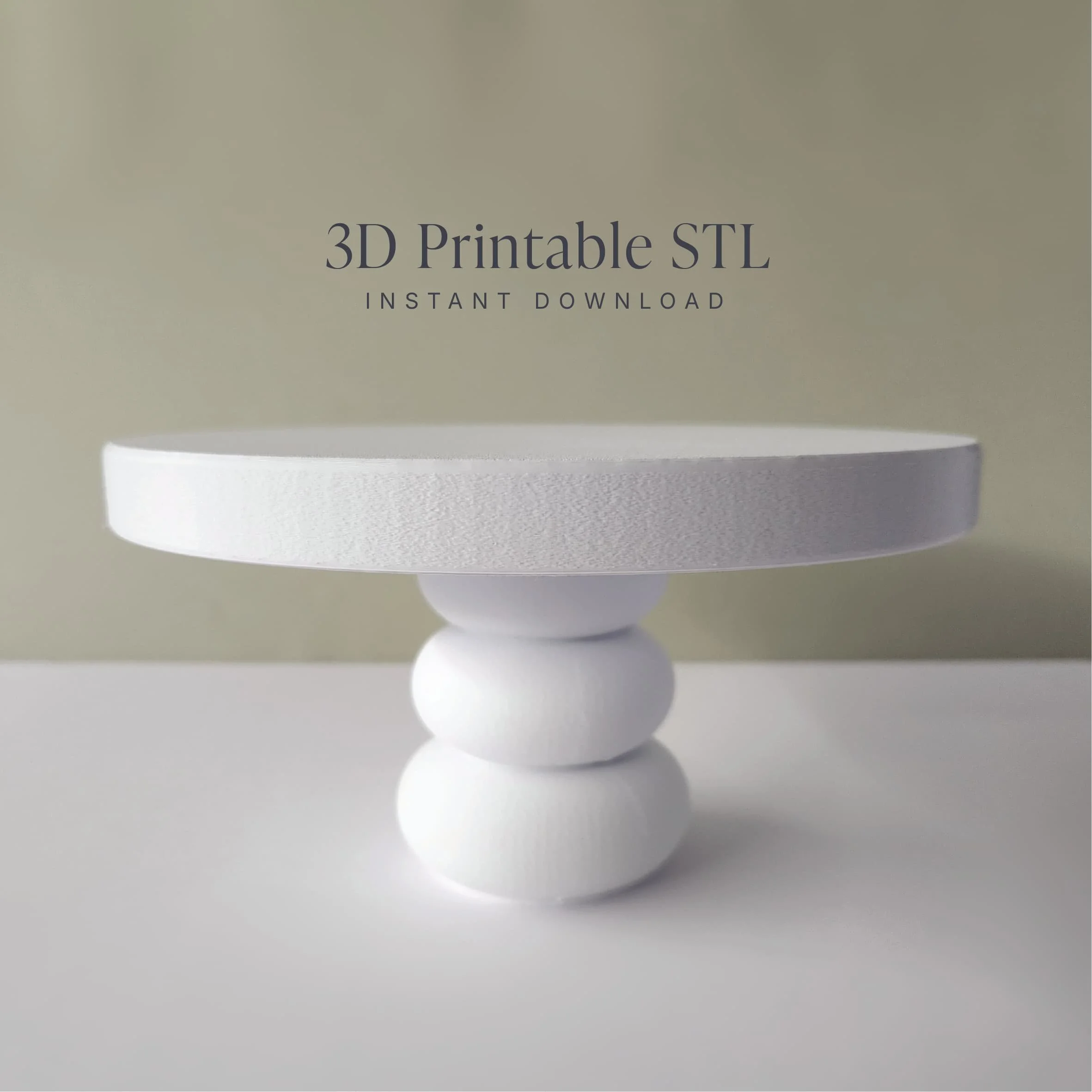 Pebble Design Cake Stand - 3D Printable STL
