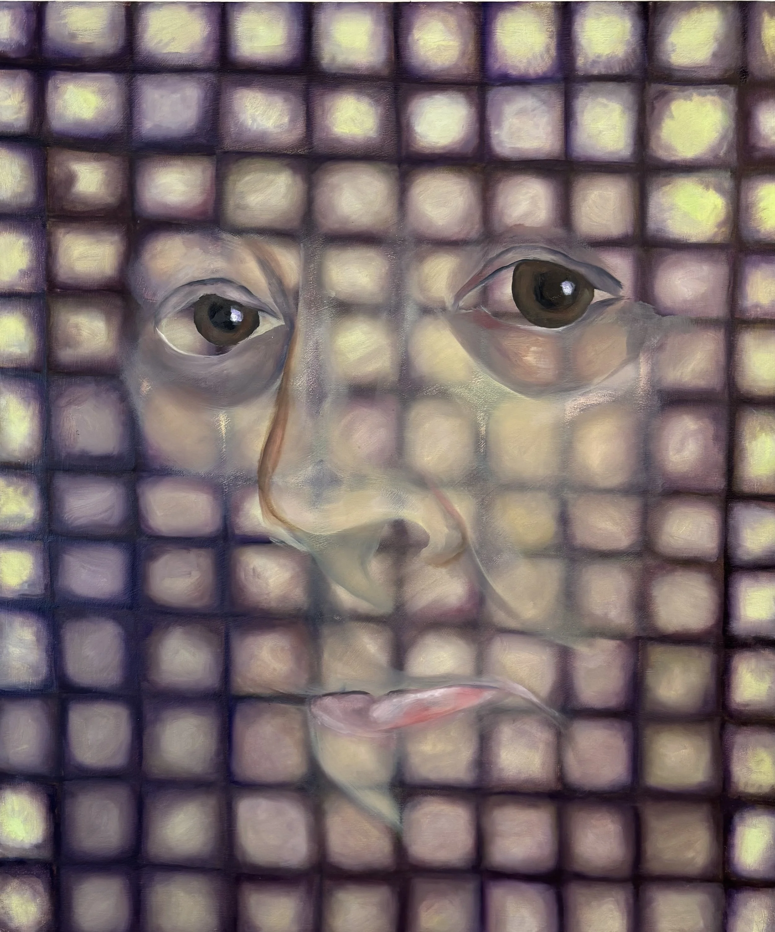 Untitled geriatric self portrait, 30 x 36, Oil on canvas, 2025
