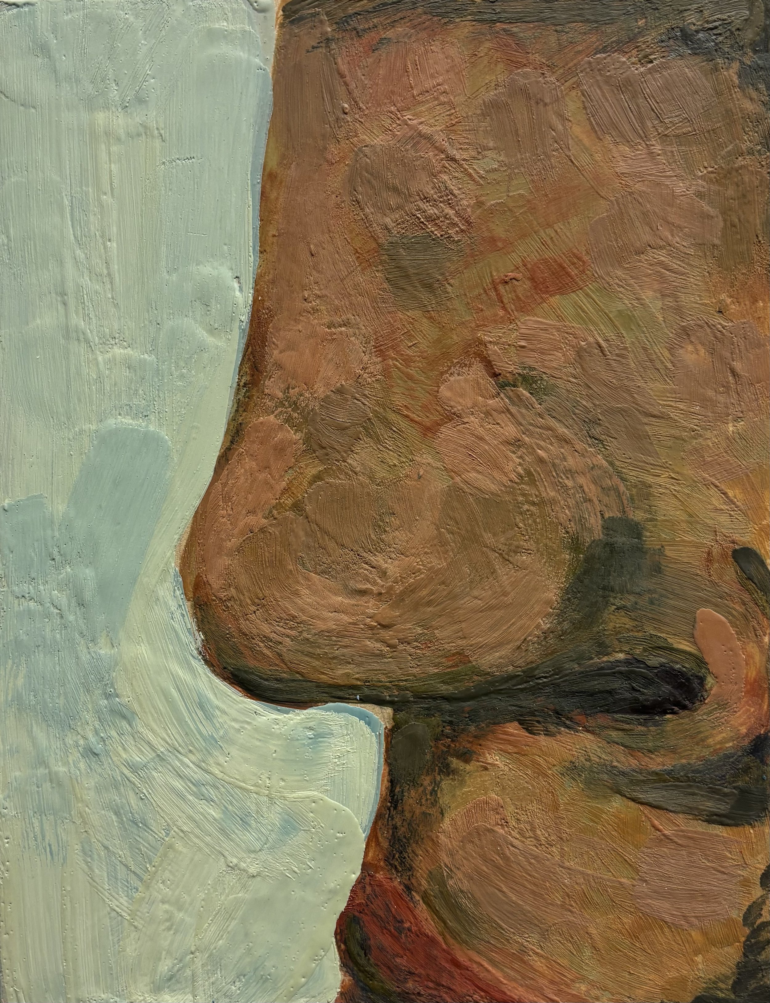 Untitled, 8x12, Encaustic on panel, 2025
