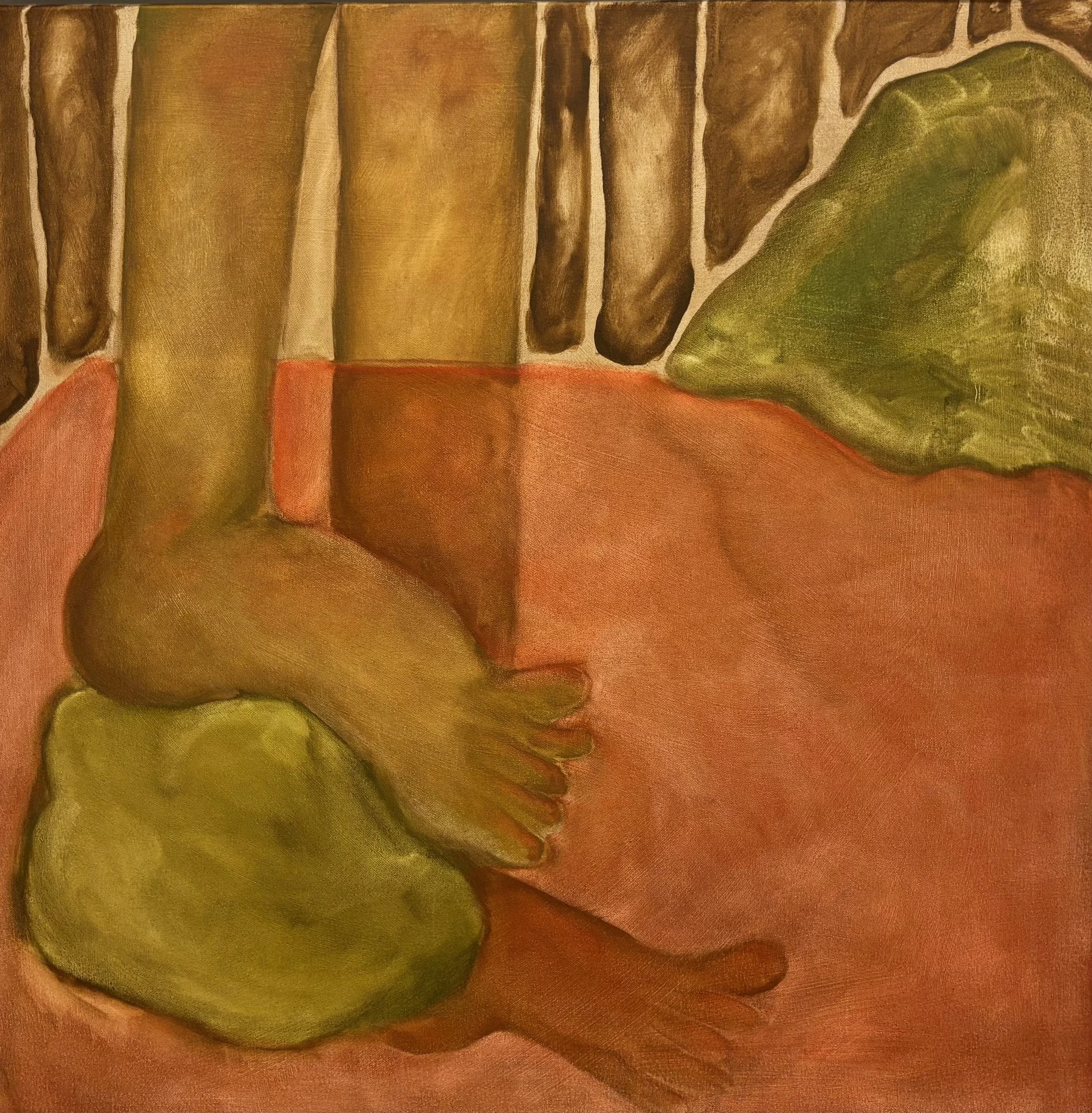 Creek Foot, 28x28, Oil on canvas, 2025