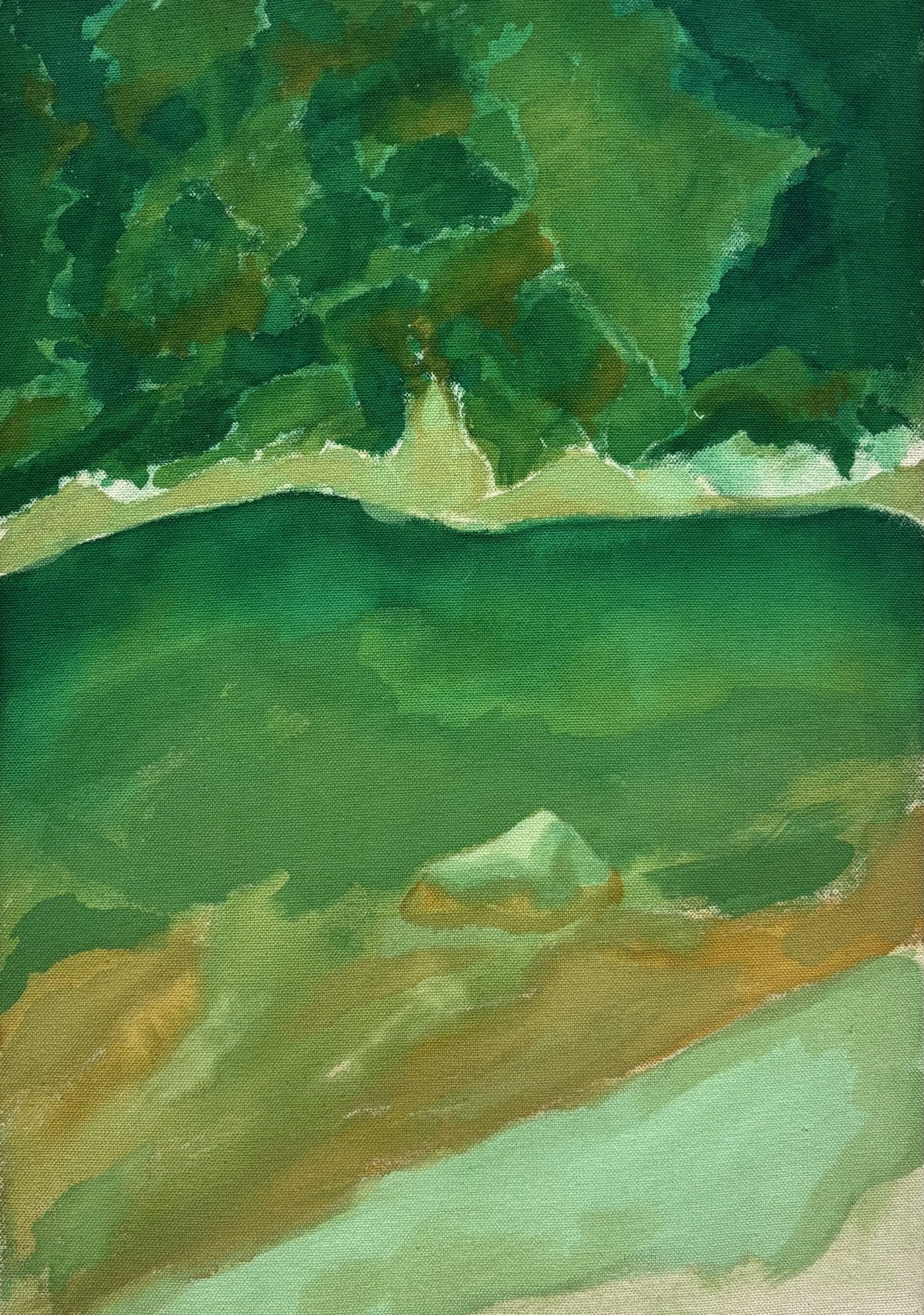 Creek 2, 11x15, Casein on canvas, 2026
