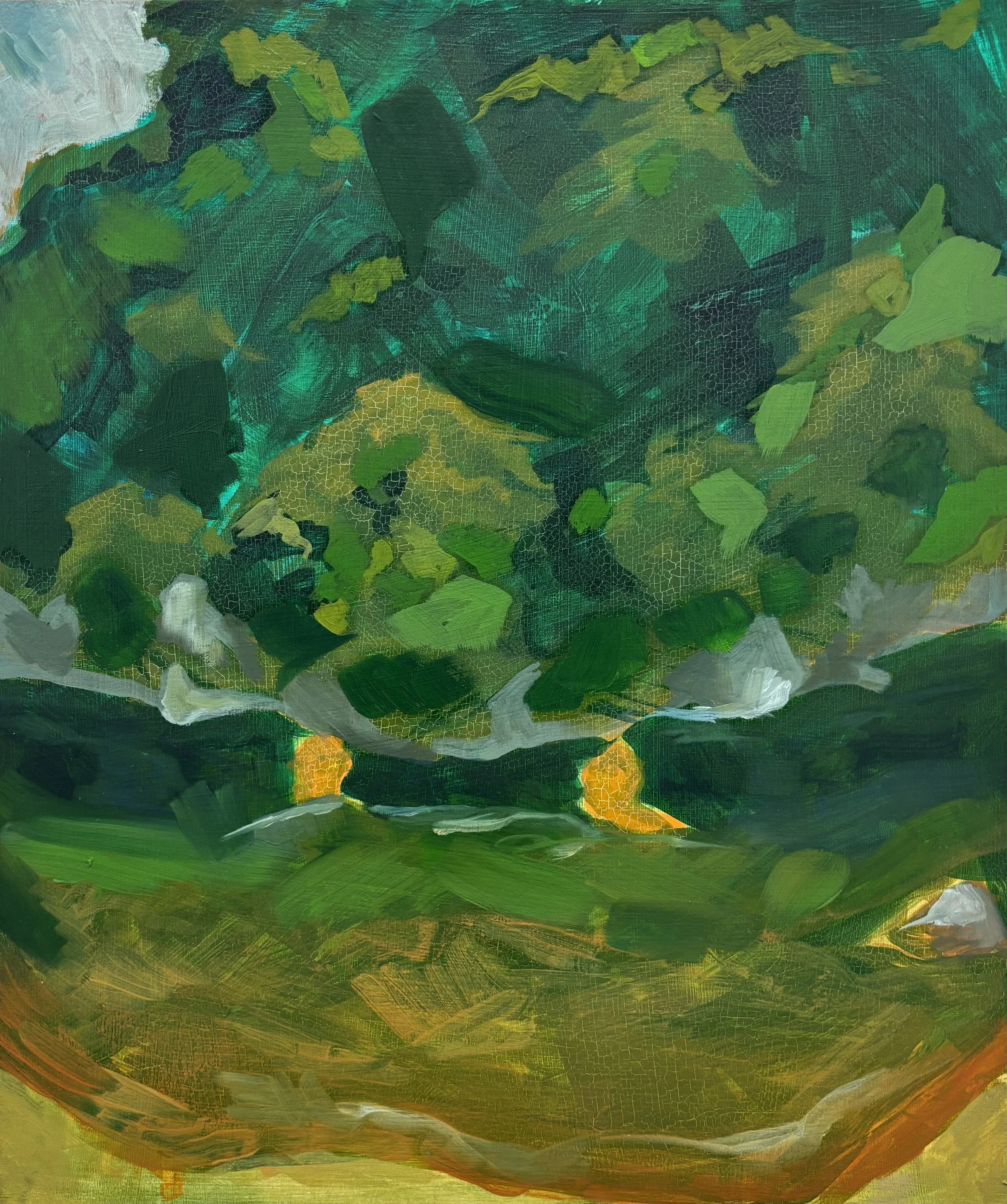 Creek 1, 12x16, Oil and casein on canvas, 2026