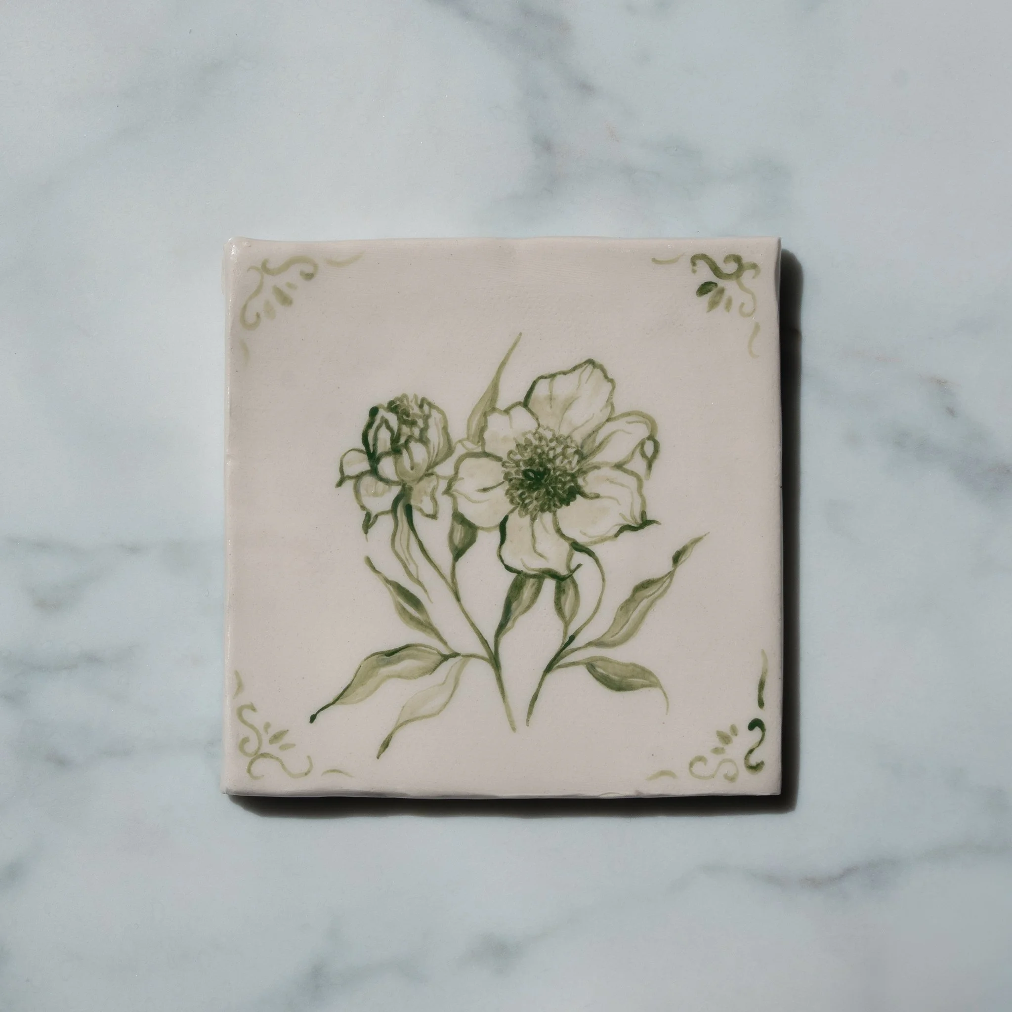 Peony Picture Tile – $120 NZD
