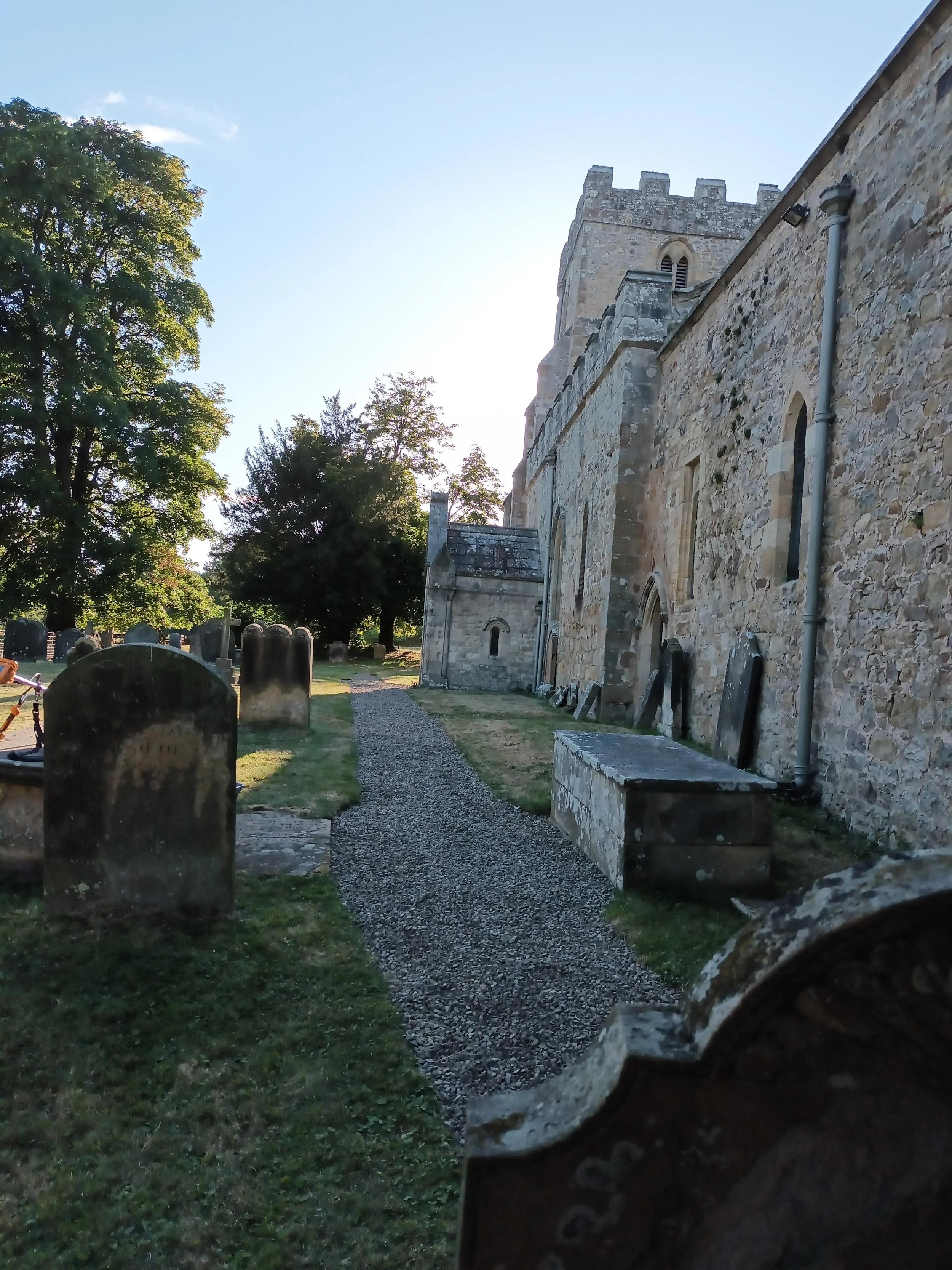 Hauxwell churchyard has been receiving some much needed TLC over the past few weeks and the results were plain to see when we visited on Friday evening.

With the sun setting in the west the graveyard and St. Oswald&rsquo;s were bathed in a dreamy da
