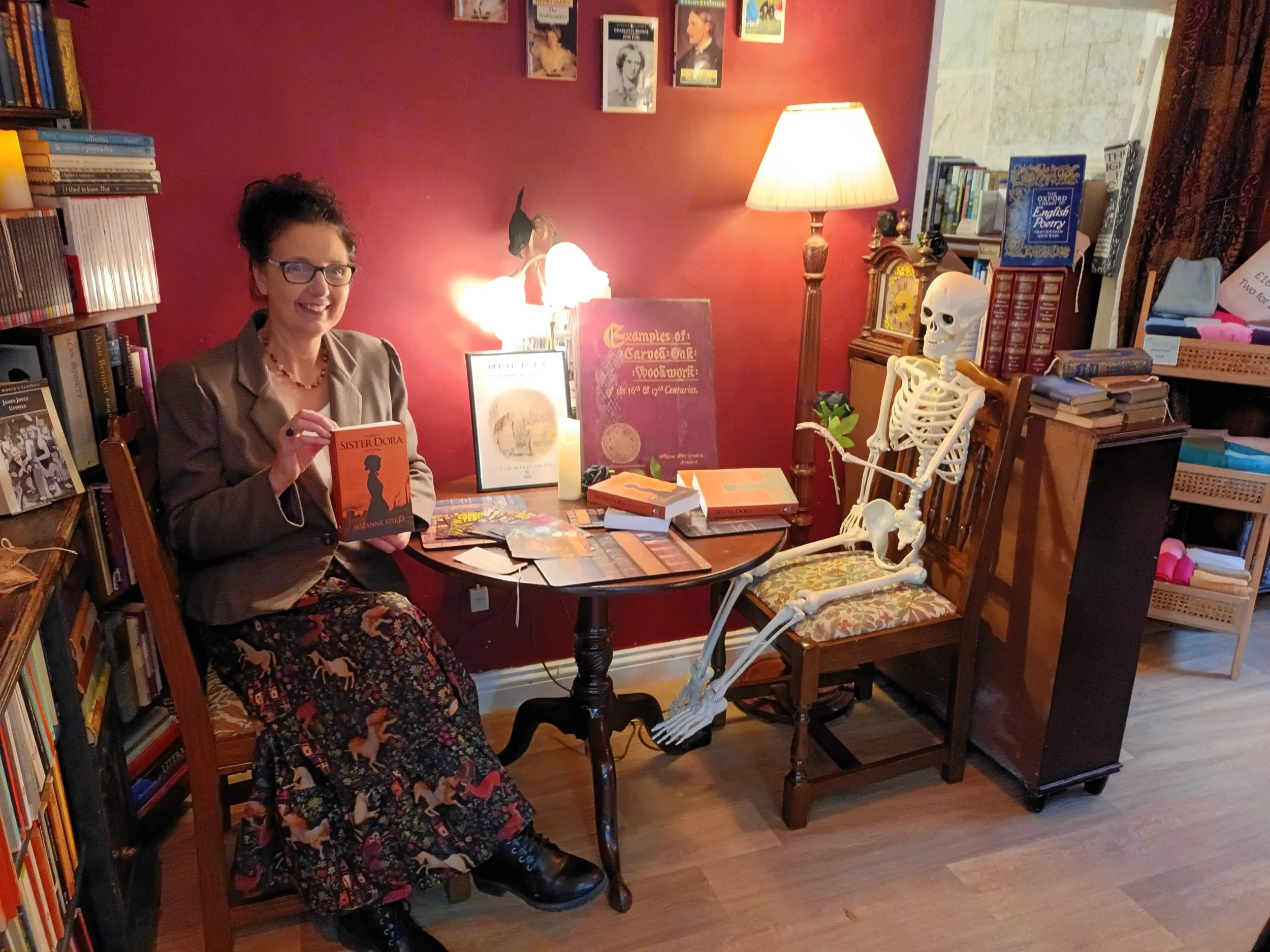 Have you visited The Bedale Bookshop on Emgate yet?

When I called in on Thursday, Miranda was taking a few minutes out with a friend!

Both were keen to flick through another delivery of my new novel, Sister Dora.

Right now there&rsquo;s a real spo