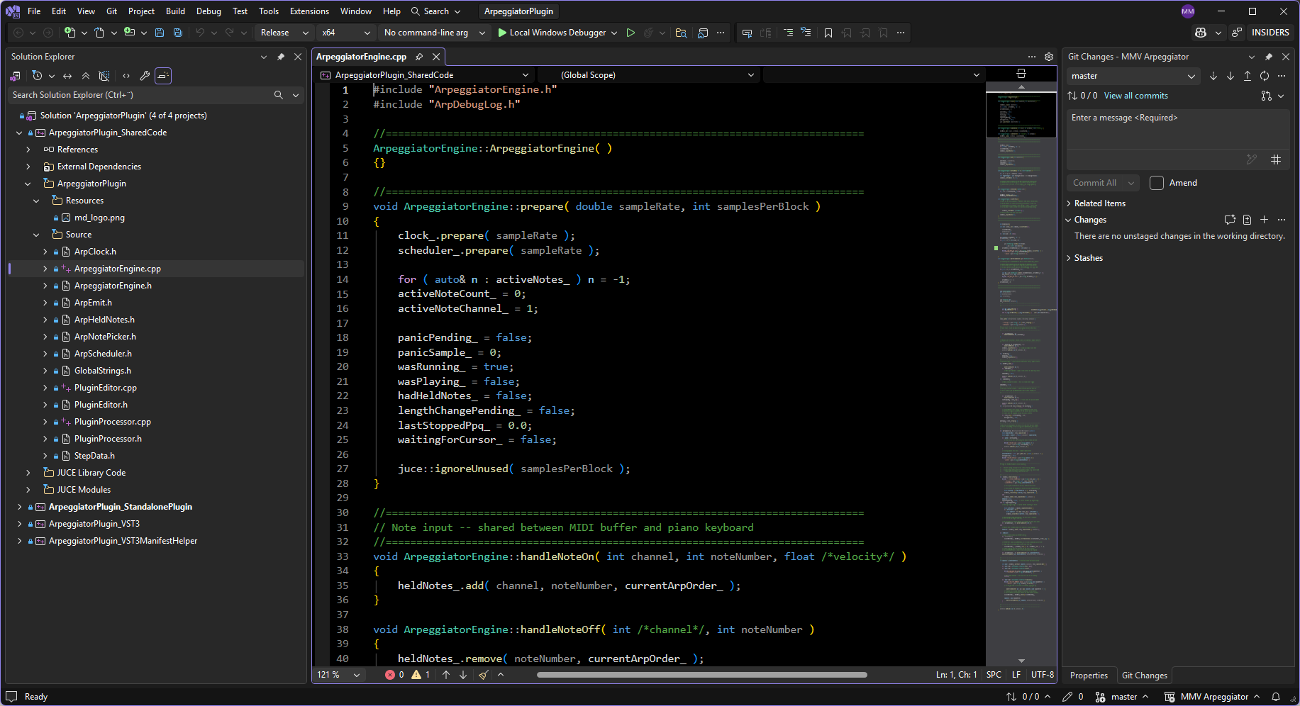 Computer screen displaying code in a programming environment, with folder structure on the left and code on the right, including headers, functions, and comments.