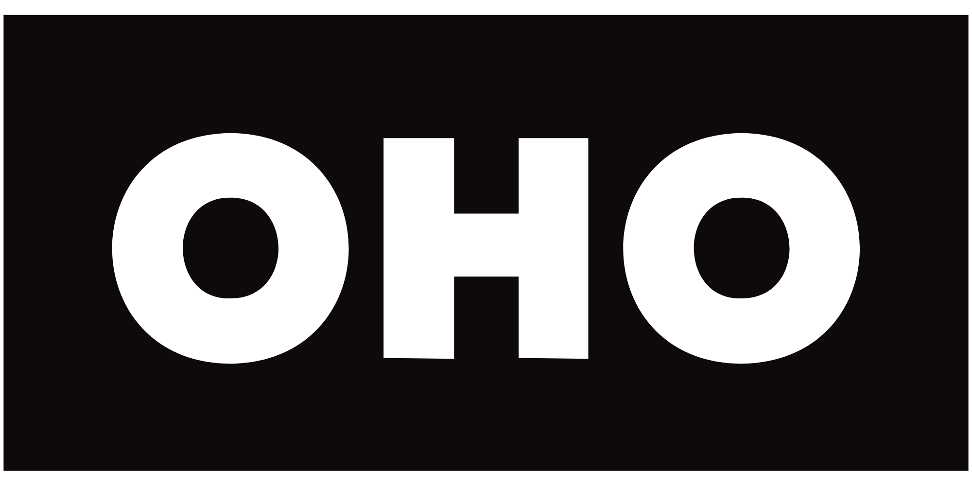 Das HBO-Logo in Schwarz-Weiß auf schwarzem Hintergrund.