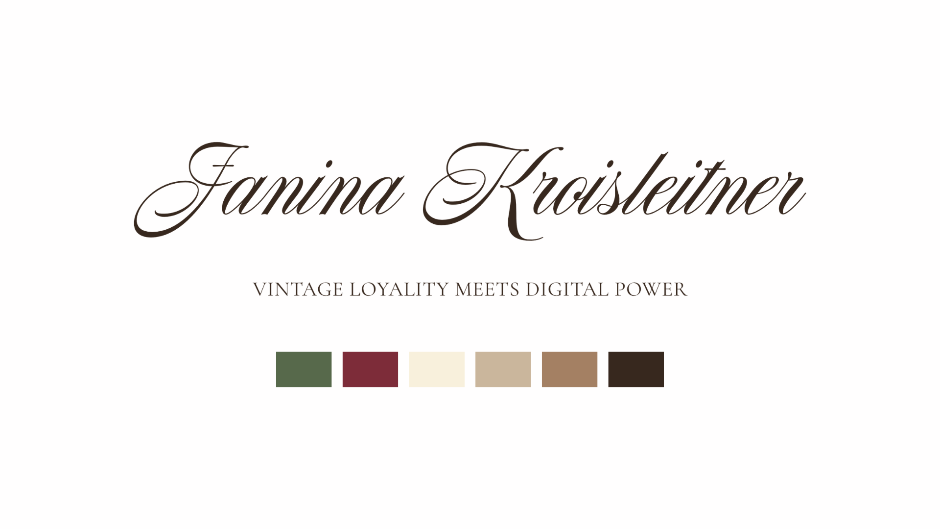 Schriftzug, Farbpalette Janina Kroisleitner