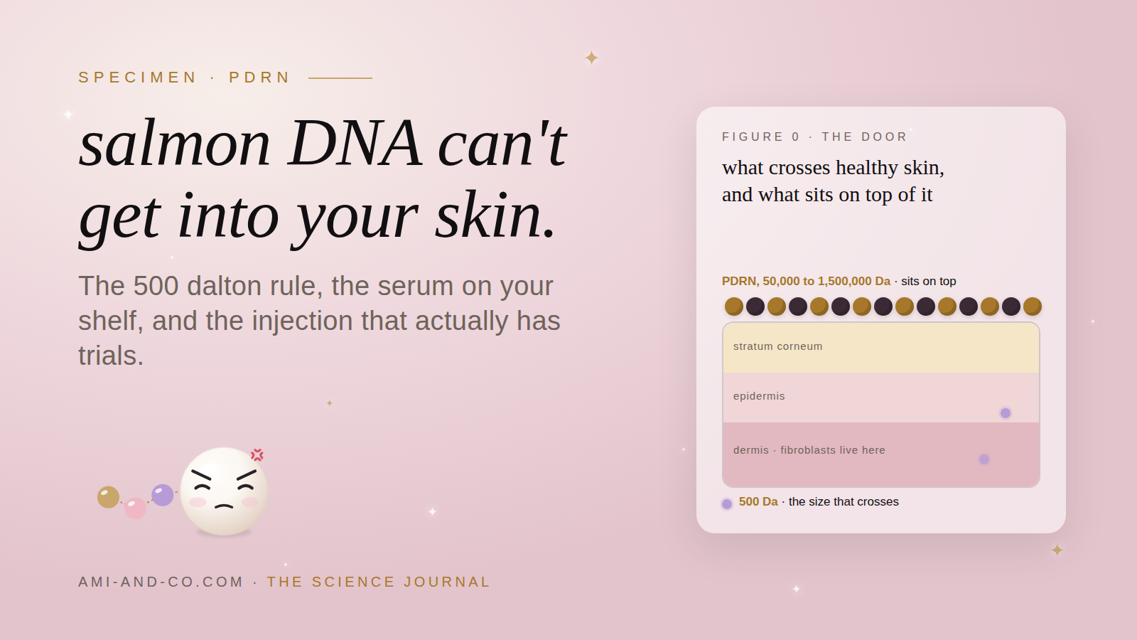Salmon DNA, and the 500 dalton problem