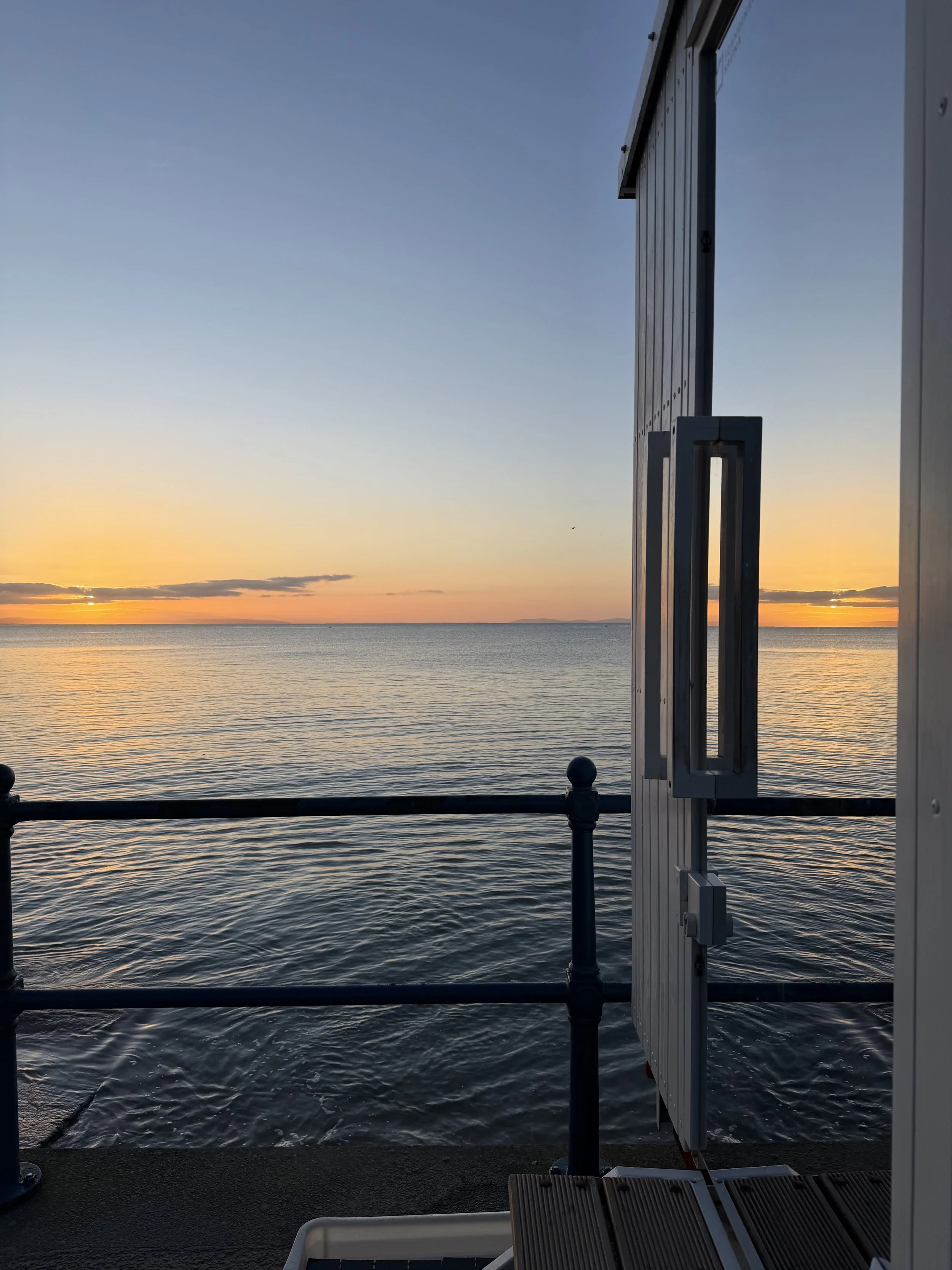 Sunrise at high tide