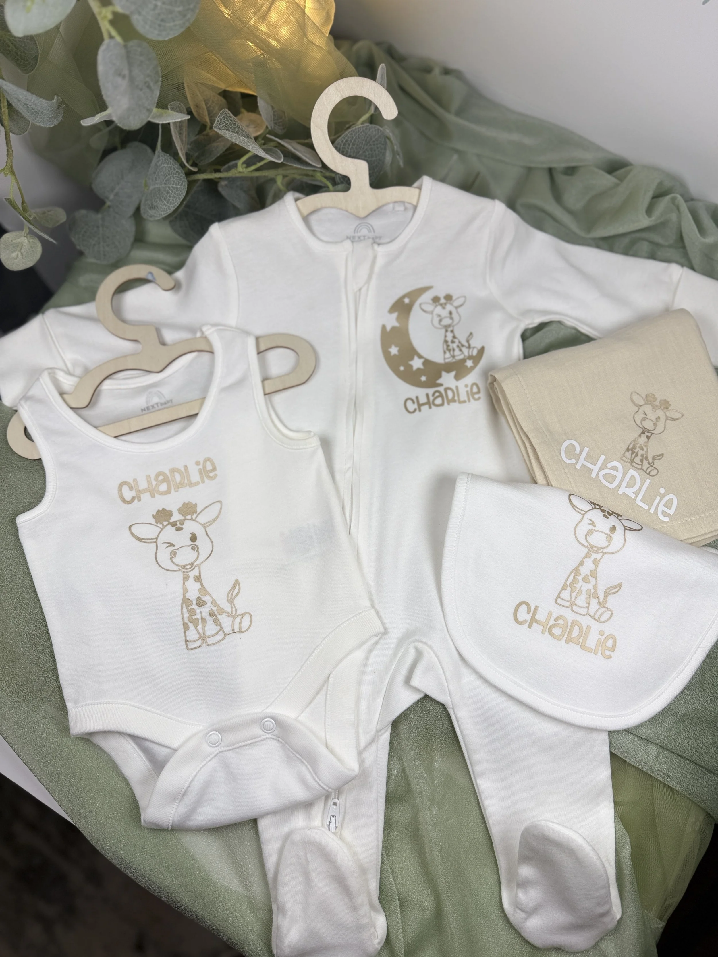 Personalised Neutral Baby Welcome Gift Set