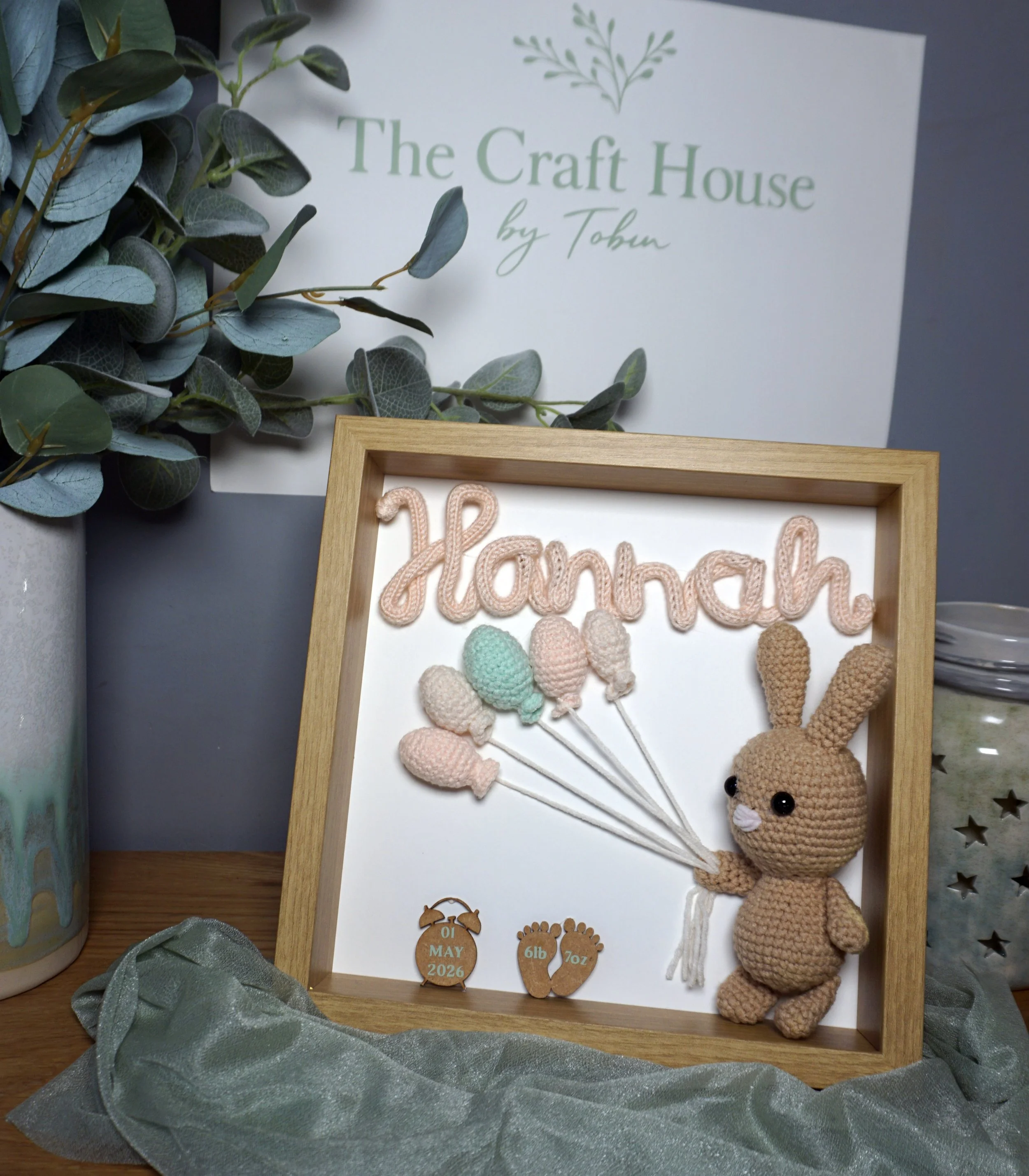 Personalised Bunny Baby Birth Frame