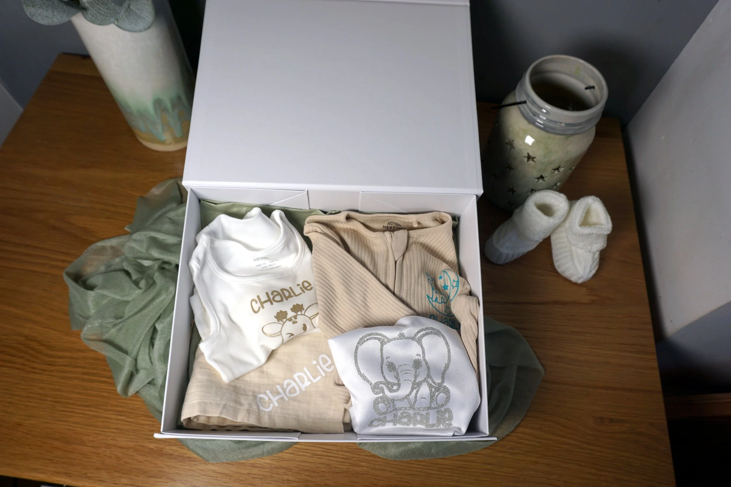 Personalised Neutral Baby Welcome Gift Set