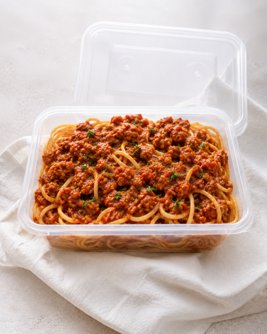 High-Protein Soy Mince Bolognese with Spaghetti