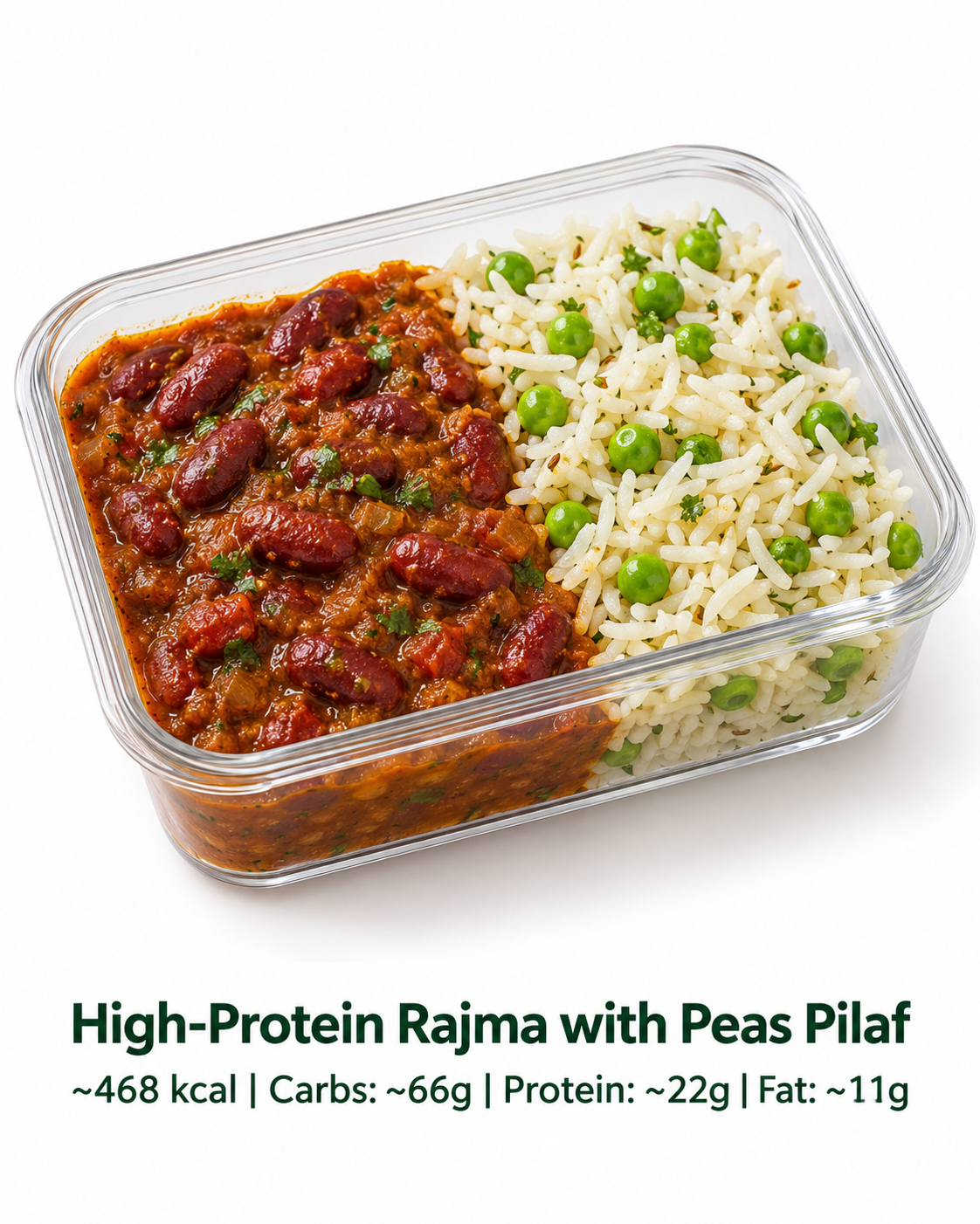 High-Protein Rajma with Peas Pilaf