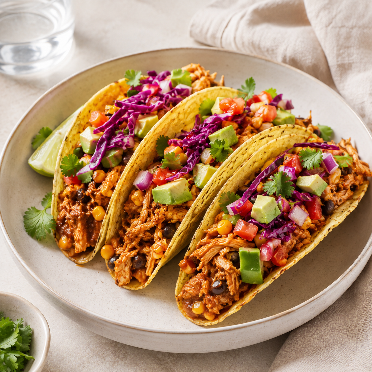 Pulled Paneer Corn Carne Taco with GF Taco Shell