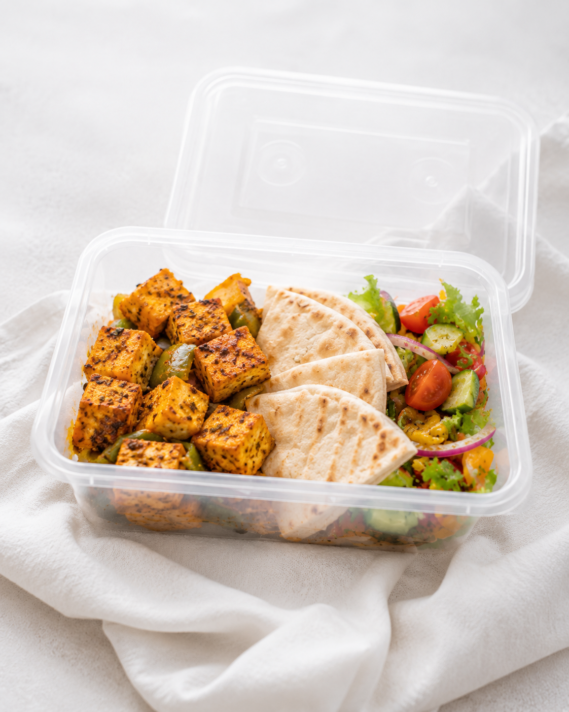 Achari Paneer with Pita Pockets
