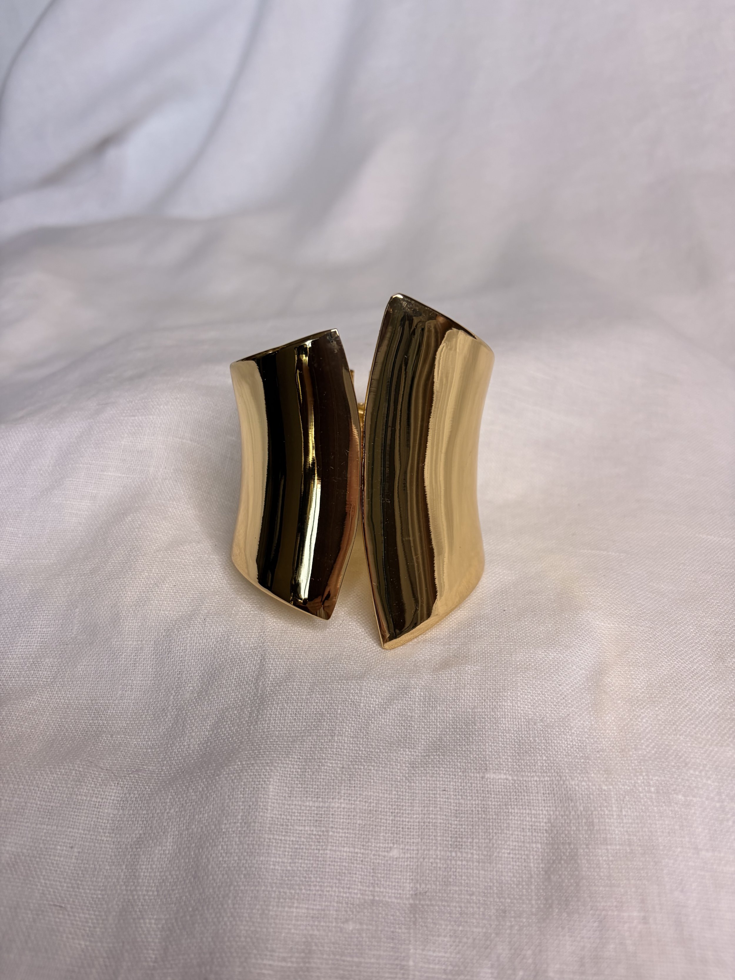 Asymmetrical Gold Cuff Bracelet