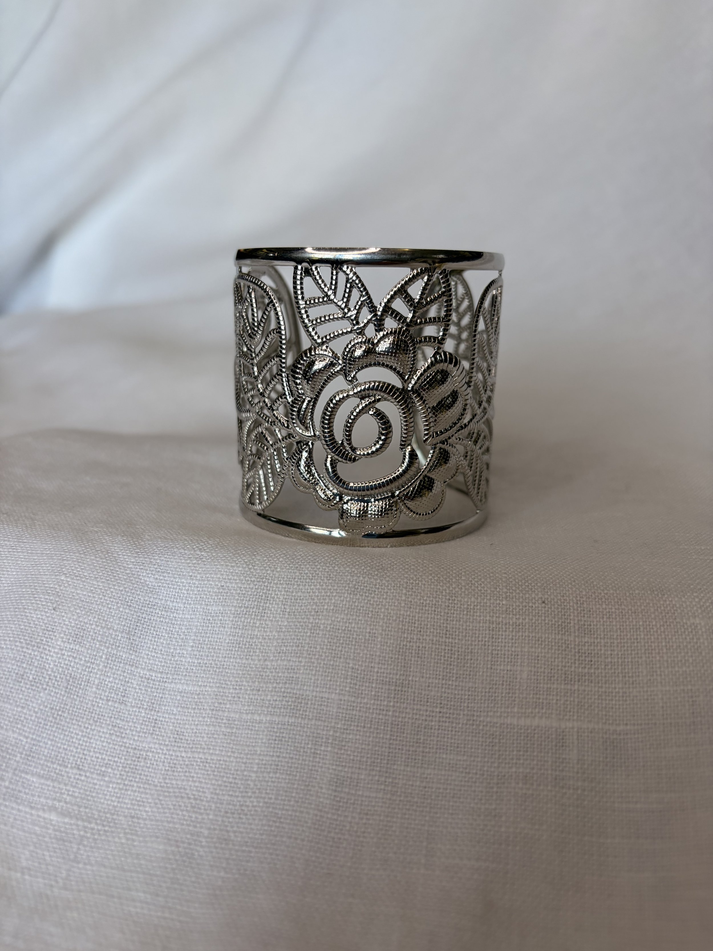 Silver Cuff Filigree Bracelet
