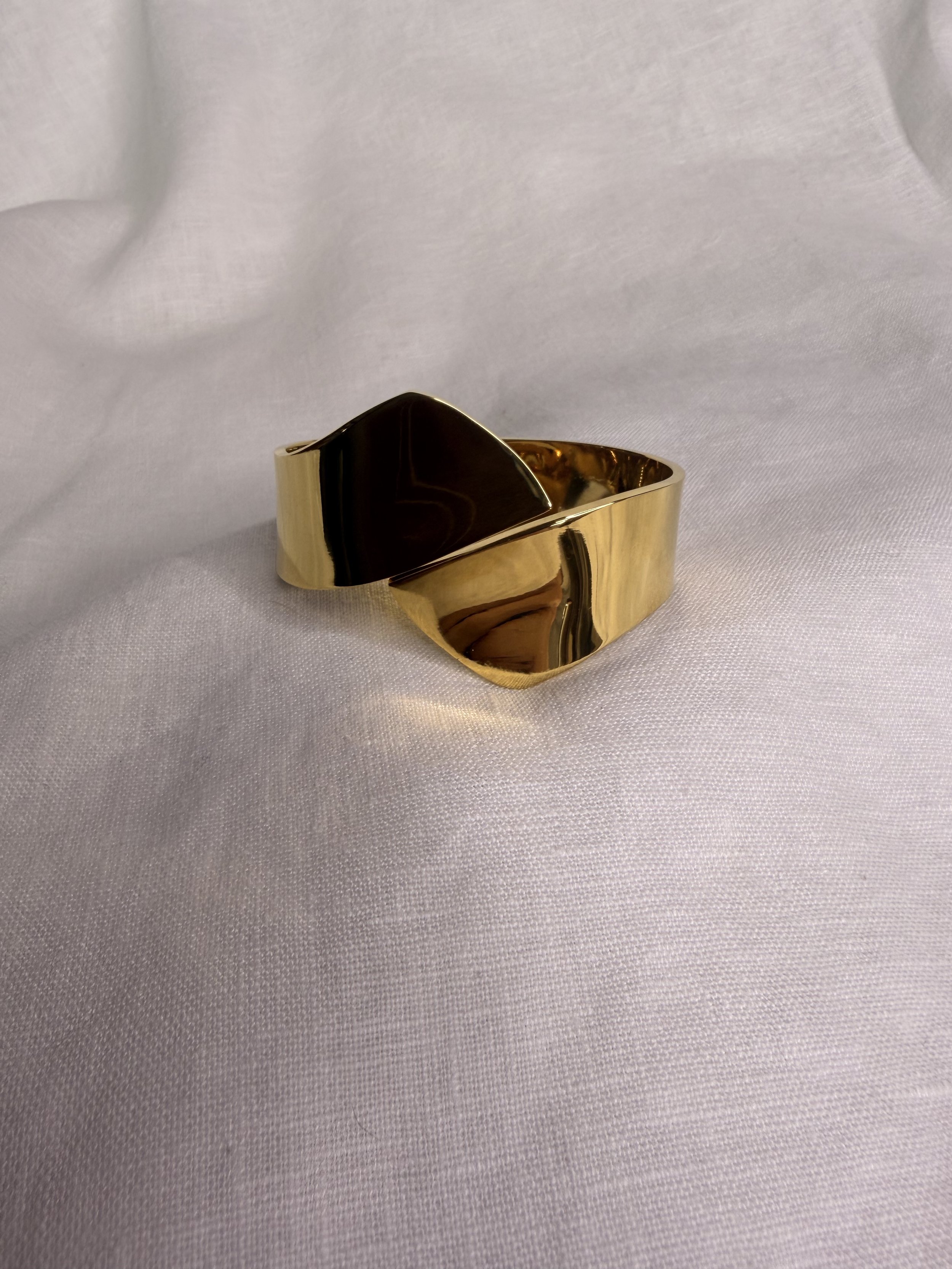 Gold Twist Cuff Bracelet