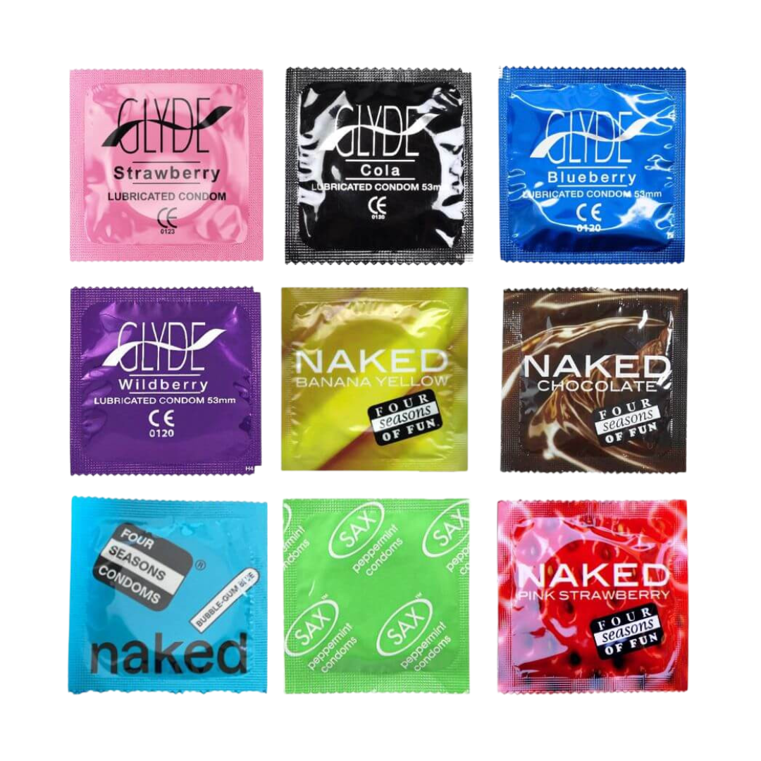 Flavoured Condoms Sampler (9 Pack)