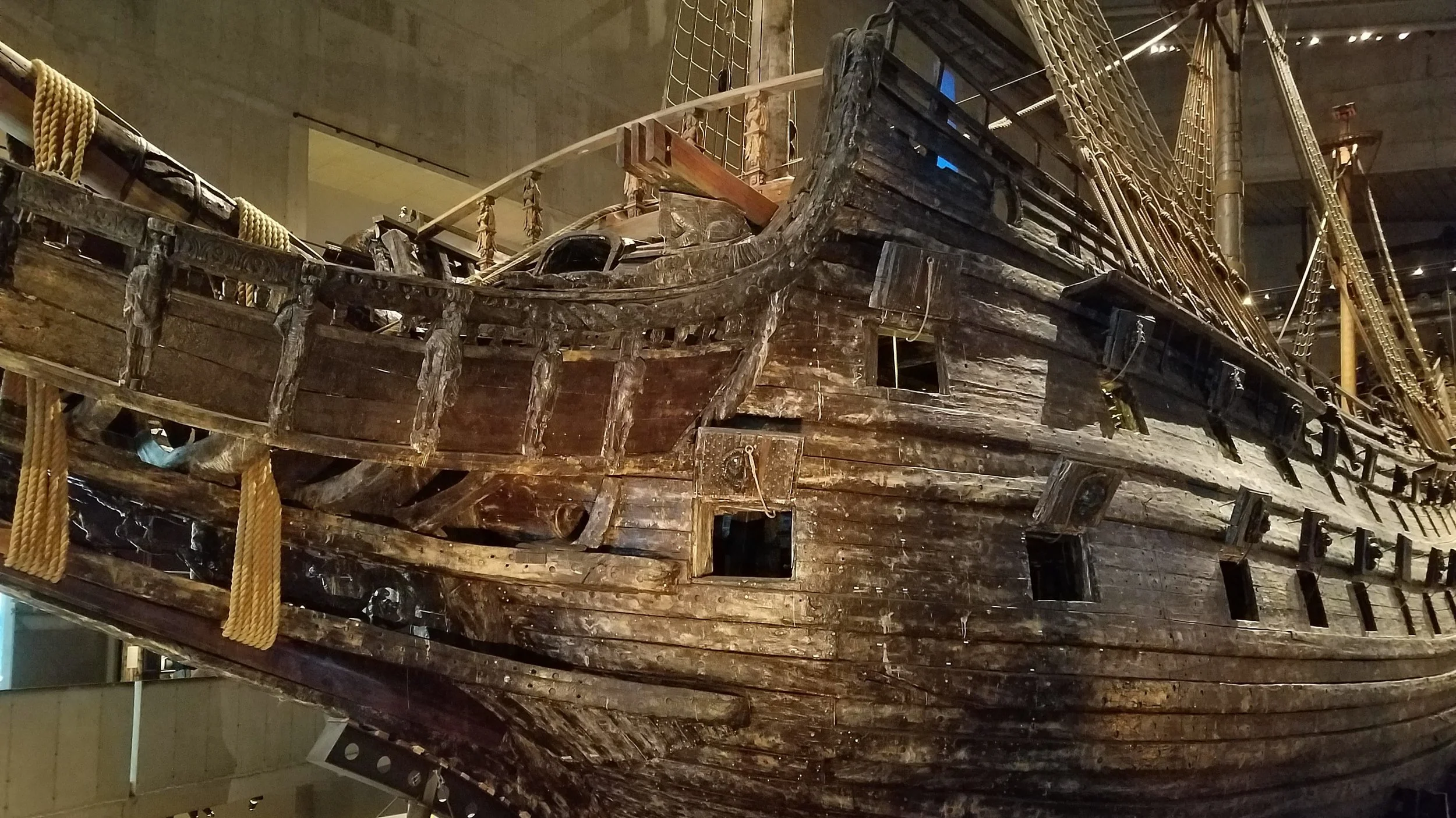 A 700-year-old Viking Warship that sank in the harbor during its maiden voyage. Stockholm, Sweden