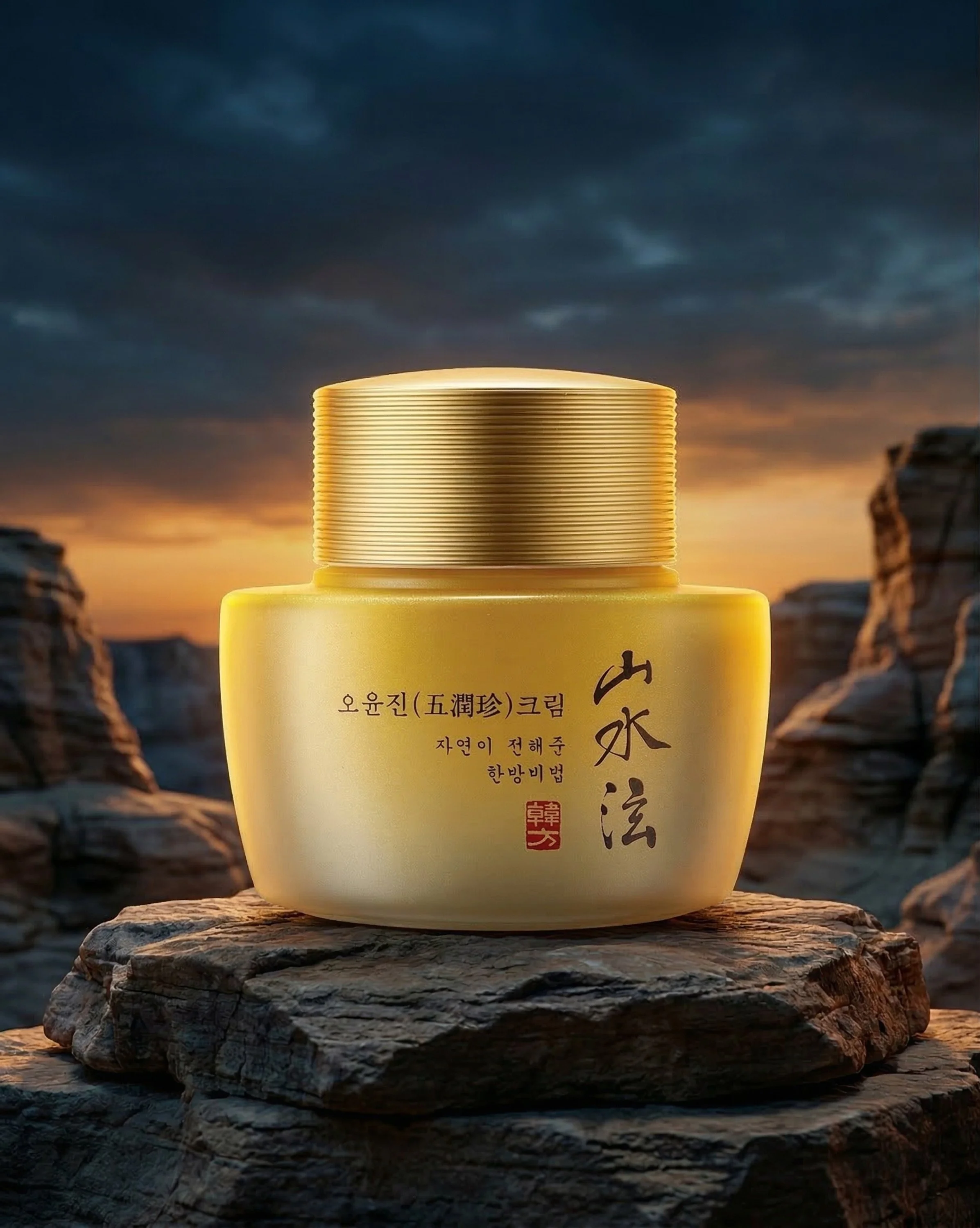 rosee-sansueop-oyunjin-cream-hanbang-product-front-rock-cliff-sunset-gold-01.jpg