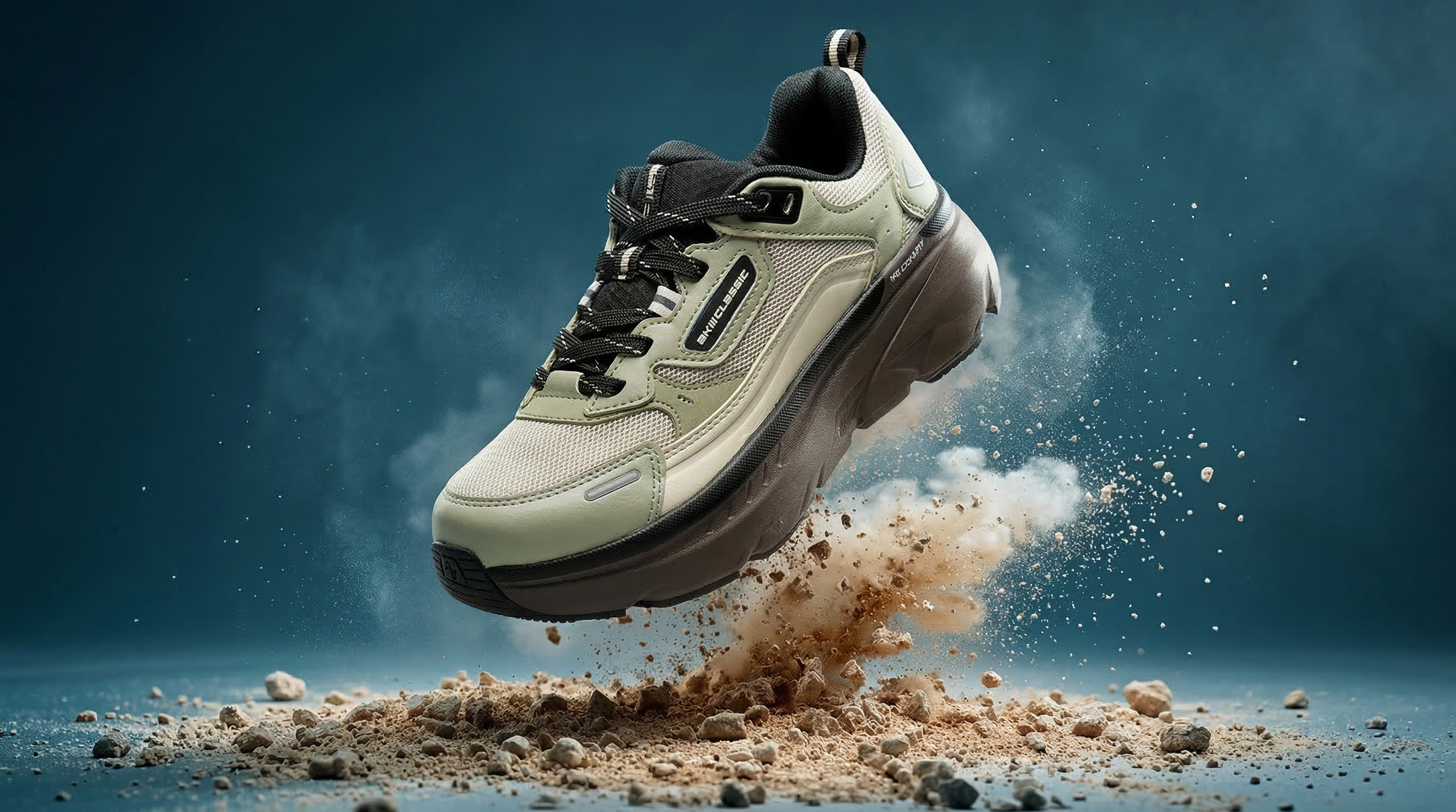 akiii-classic-recovery-sneaker-olive-green-floating-dirt-explosion-dark-blue-01.png