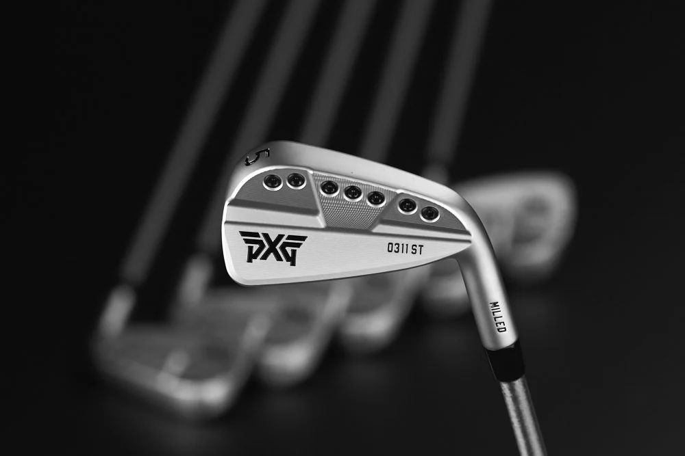 pxg-0311st-iron-head-detail-front-face-shallow-dof-black-bg-01.jpg