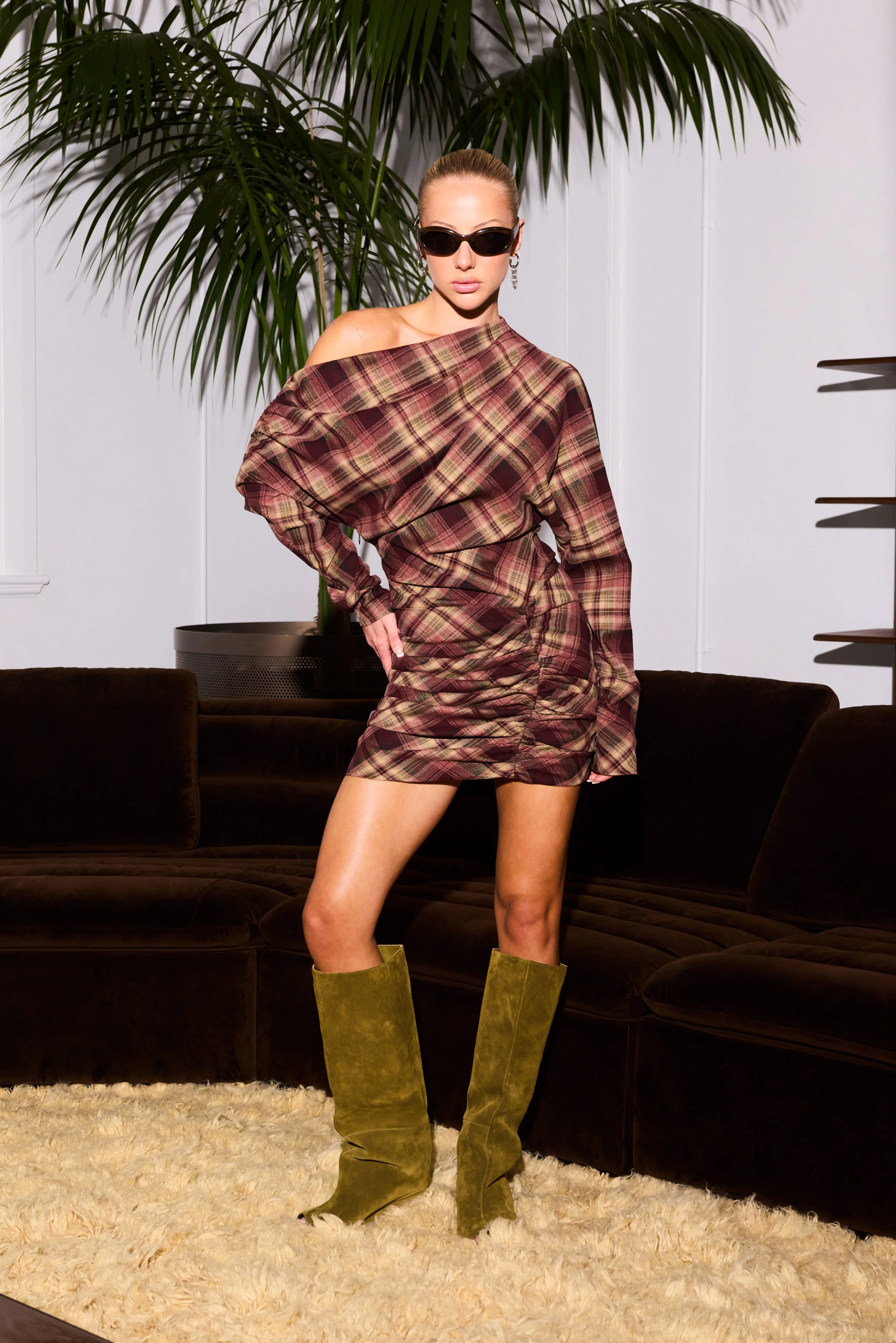 05.26 | Campaign Image | Selects | BEN792 | Hera mini Dress | Plum CheckShot_10_249.JPG
